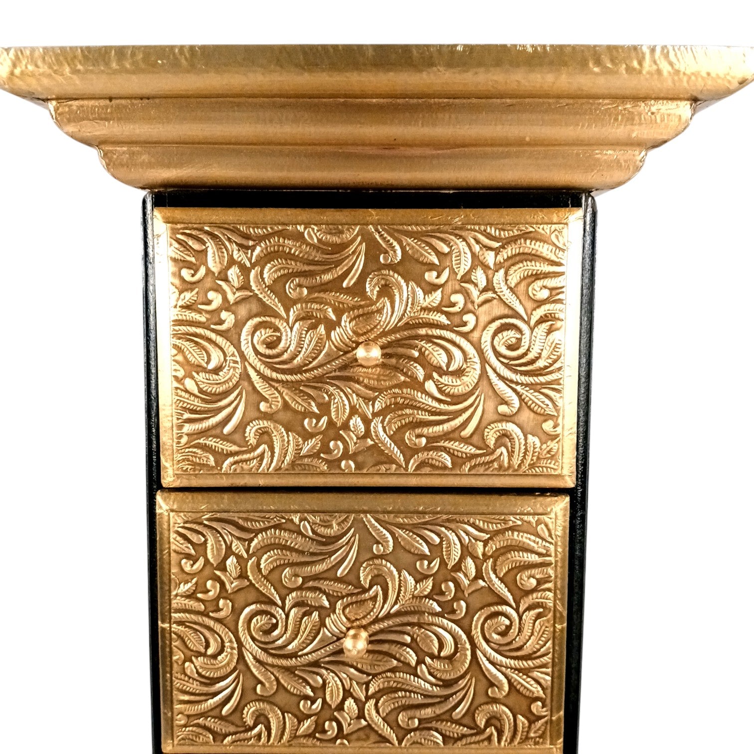 Pillar 5 Drawers Side Table | Traditional Wooden Design Table for Living Room, Bedroom & Office | Decorative Accent Furniture & Showpiece Stand - 27 Inch