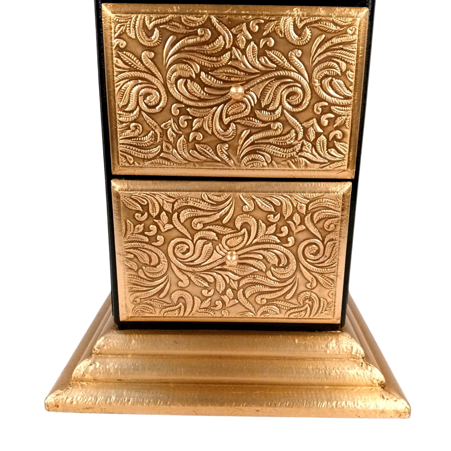 Pillar 5 Drawers Side Table | Traditional Wooden Design Table for Living Room, Bedroom & Office | Decorative Accent Furniture & Showpiece Stand - 27 Inch