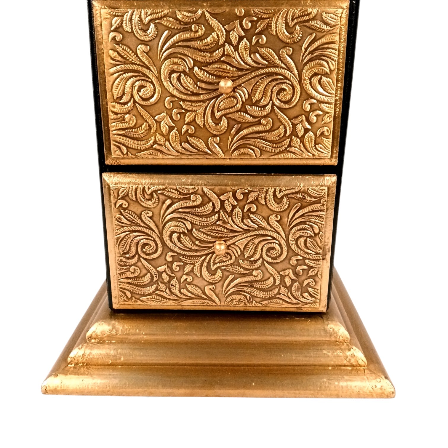 Pillar 4 Drawers Side Table | Traditional Wooden Design Table for Living Room,  Bedroom & Office | Decorative Accent Furniture & Showpiece Stand - 23 Inch - Apkamart