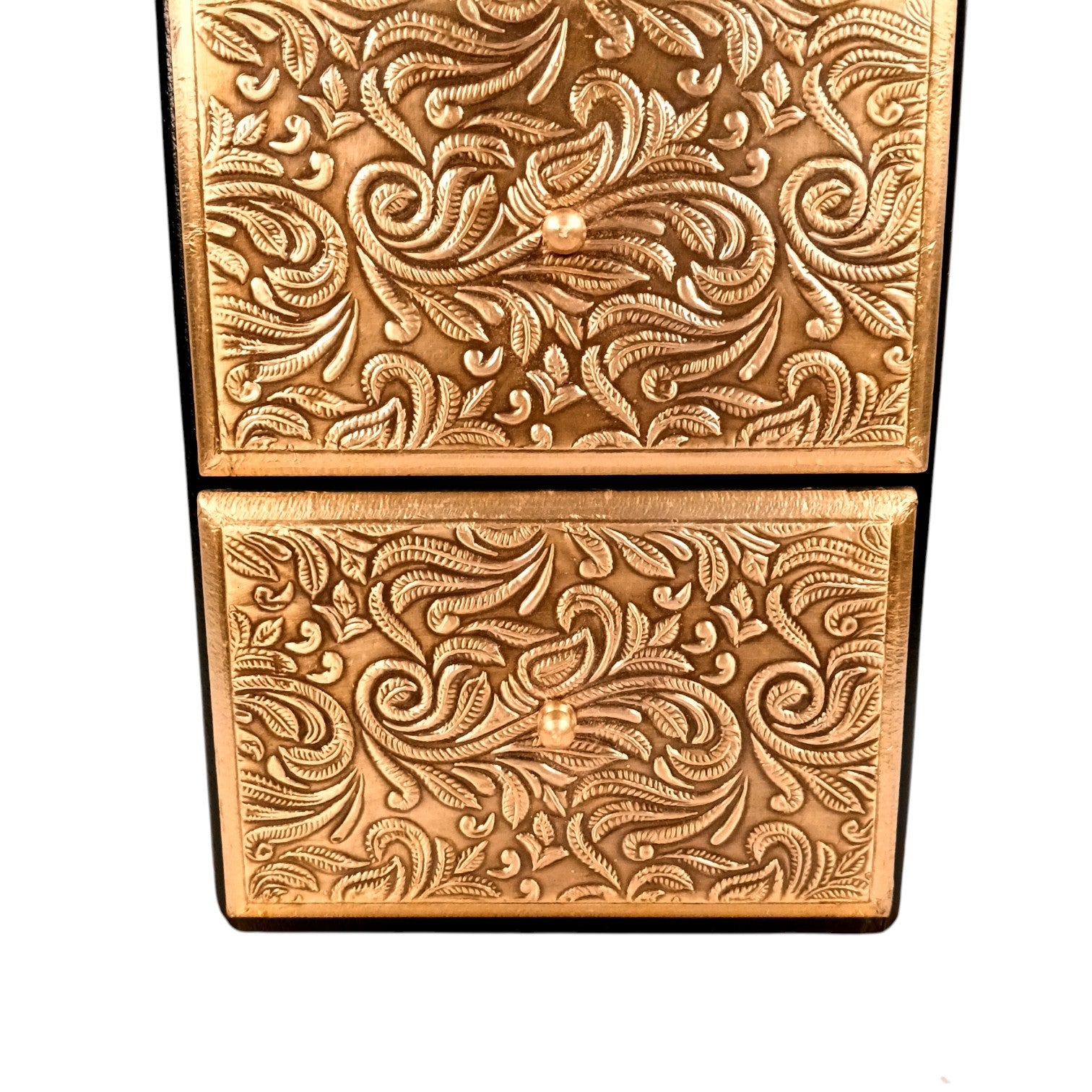 Pillar 3 Drawers Side Table | Traditional Wooden Design Table for Living Room, Bedroom & Office | Decorative Accent Furniture & Showpiece Stand - 18 Inch - Apkamat