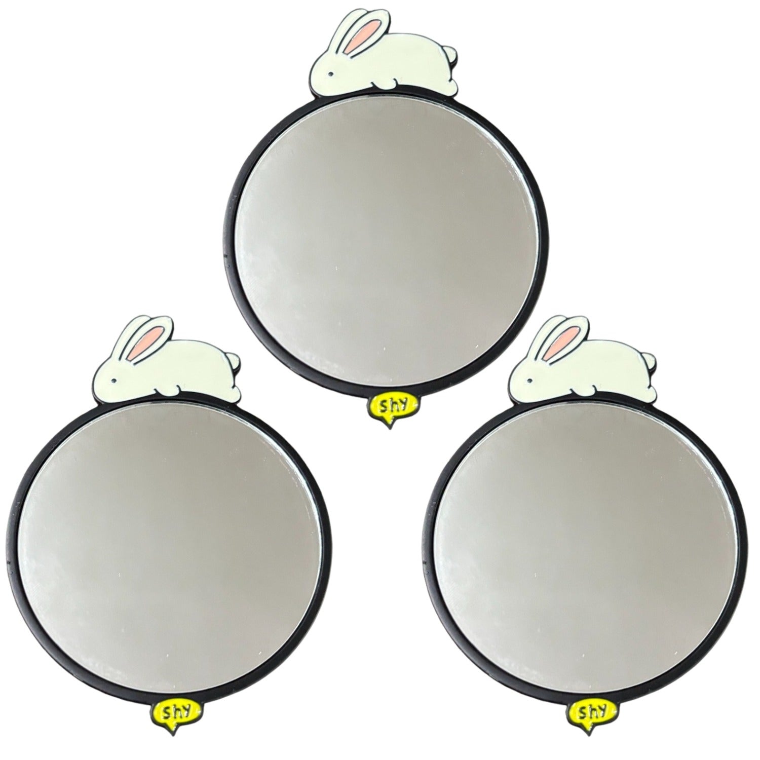 Compact Makeup Mirror | Lightweight Pocket Mirror for School, Office & Travel | Small Portable Mirror for Girls, Women & Kids - Apkamart #Style_Pack Of 3