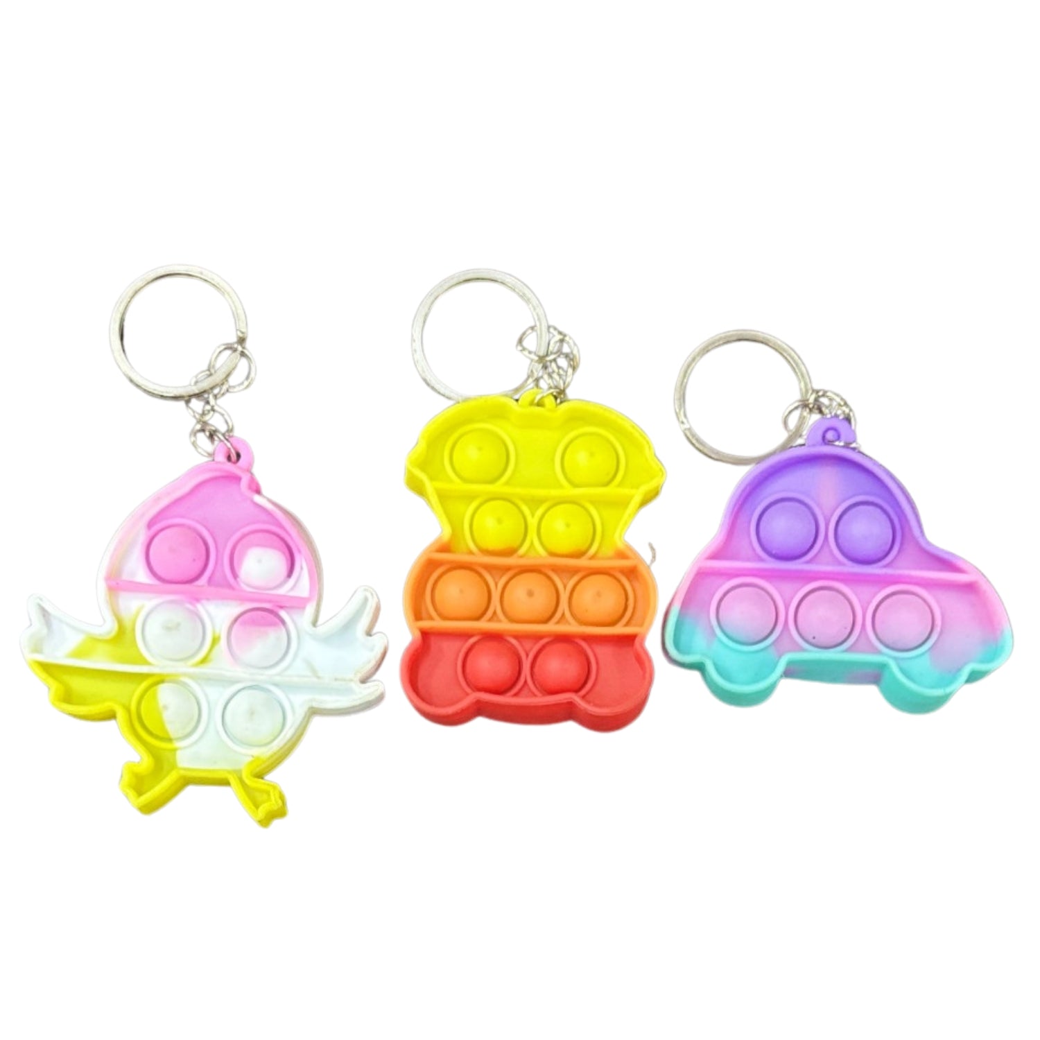 Cute Kids Key Chain | Cartoon Character Keychain for School Bags, Keys & Return Gifts - Apkamart #Style_Pack Of 3