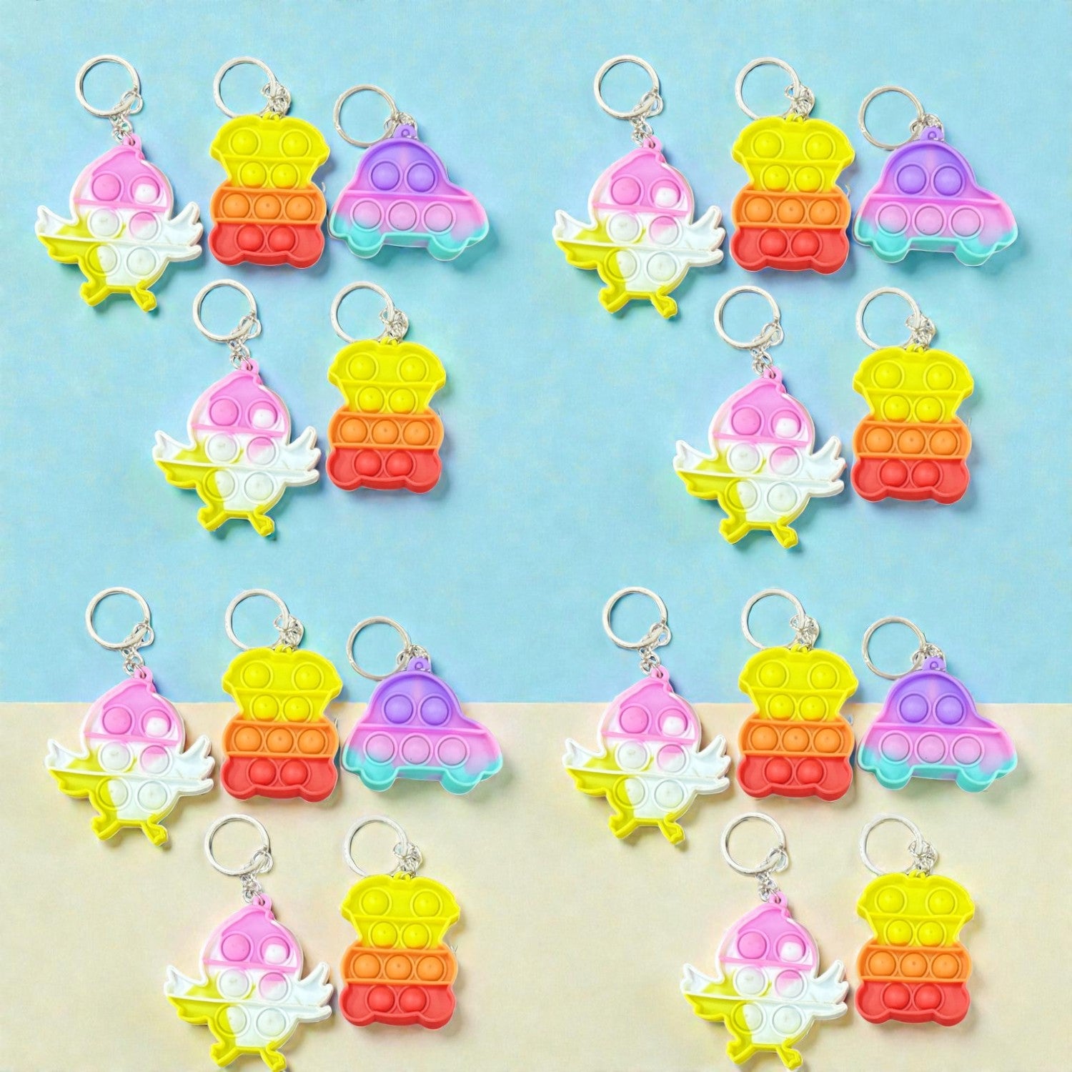 Cute Kids Key Chain | Cartoon Character Keychain for School Bags, Keys & Return Gifts - Apkamart #Style_Pack Of 20