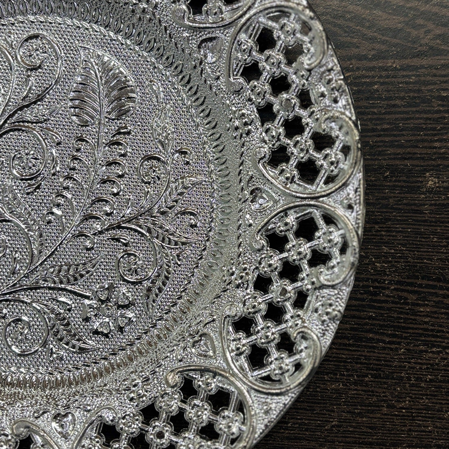 Serving Trays For Tea, Coffee & Snacks | Multipurpose Decorative Tray & Platters - For Home, Dining Table Organization, Kitchen & Gifts - 8 Inch - Apkamart