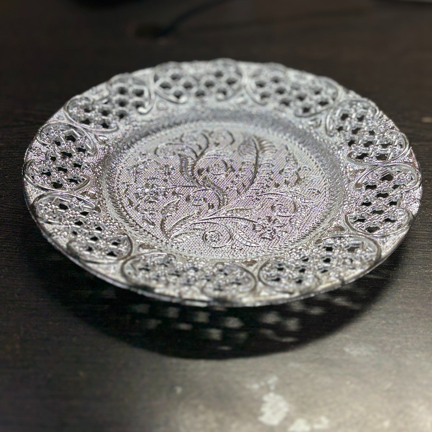 Serving Trays For Tea, Coffee & Snacks | Multipurpose Decorative Tray & Platters - For Home, Dining Table Organization, Kitchen & Gifts - 8 Inch - Apkamart