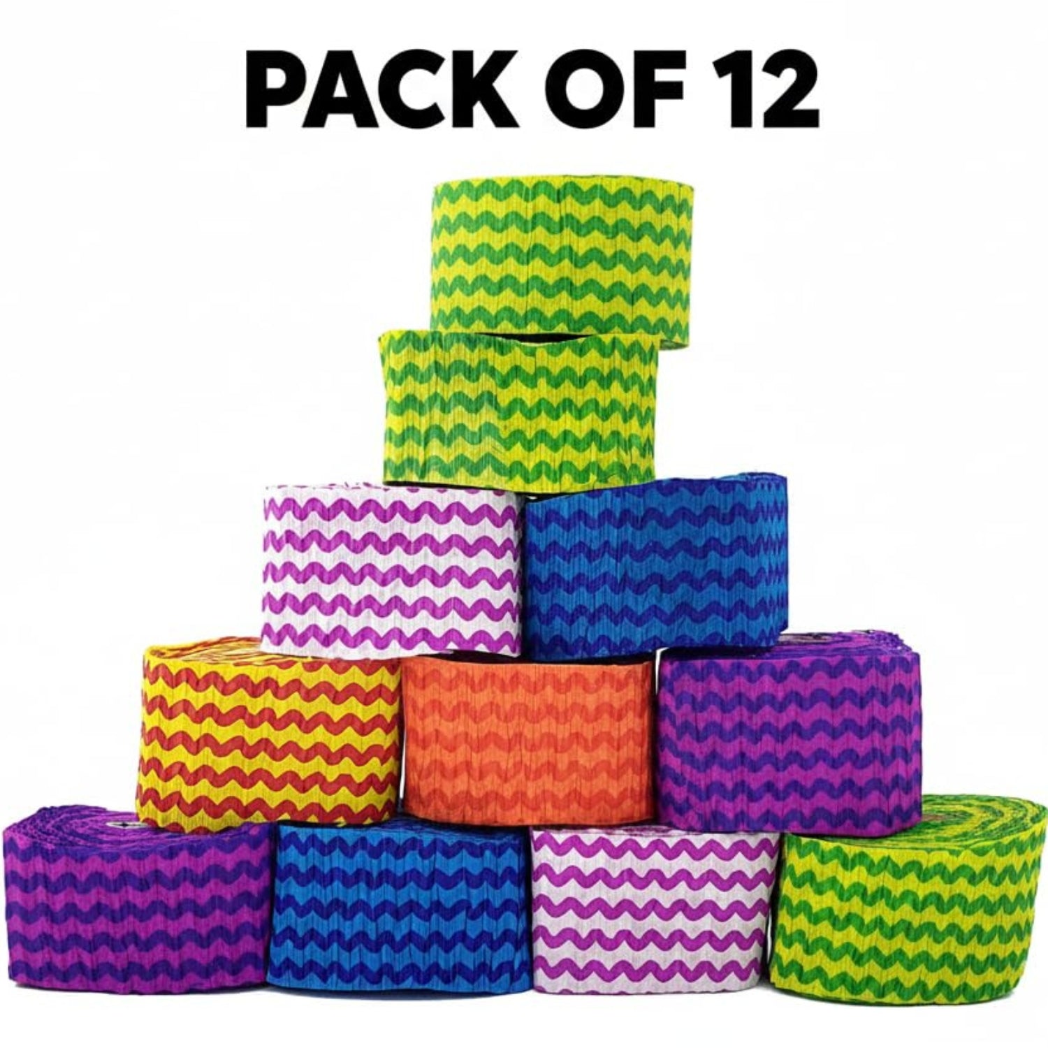 Party Decoration Frills for Birthday Celebration | Colorful Party Decor Small Size Frills for Home & Hall | Birthday Party Supplies - (Pack Of 1) (Each Pack Has 10 Pieces) - Apkamart