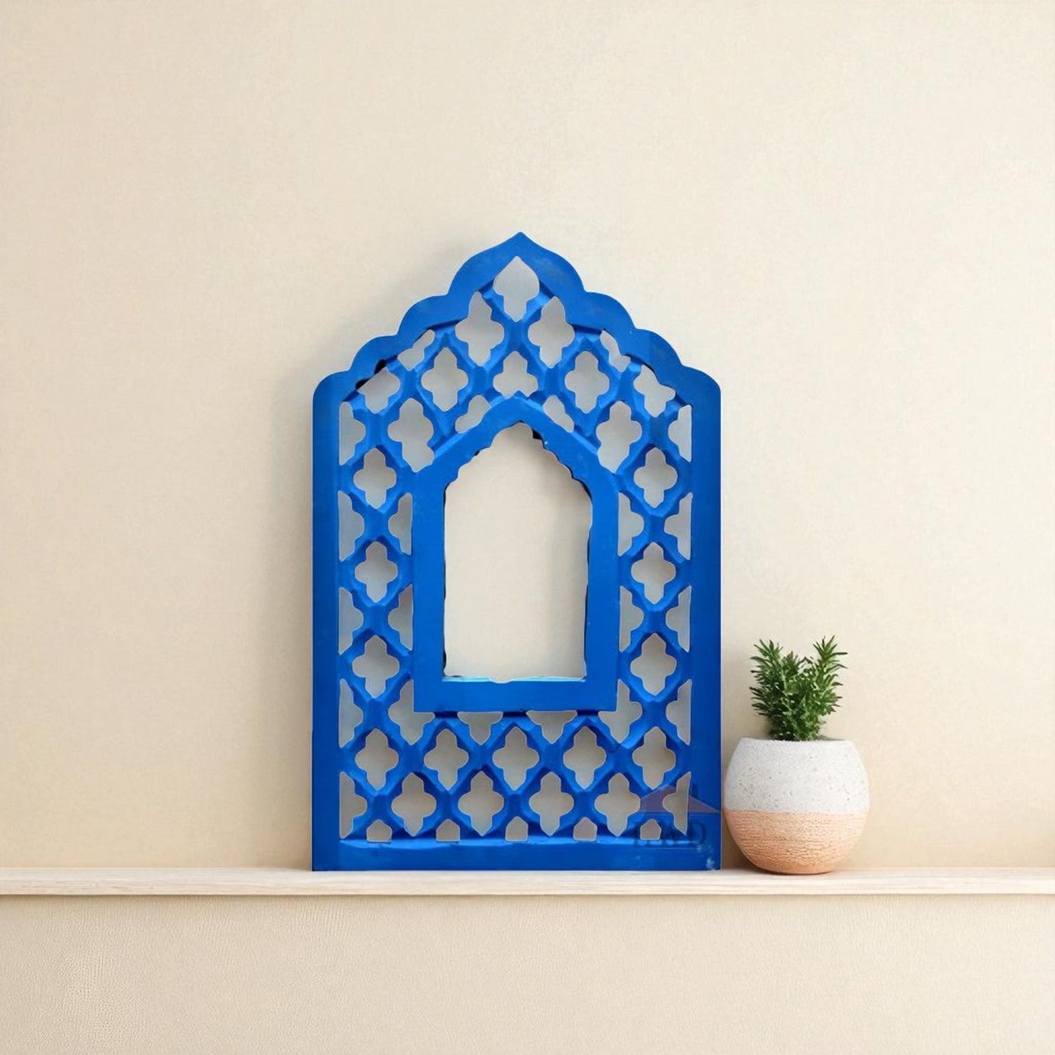 Jharokha Wall Hanging for Home Decor | Traditional Indian Wall Decor Frame | Jharokha with Space for Mirror or Photo | Ethnic Room decorative Piece - 16 Inch
