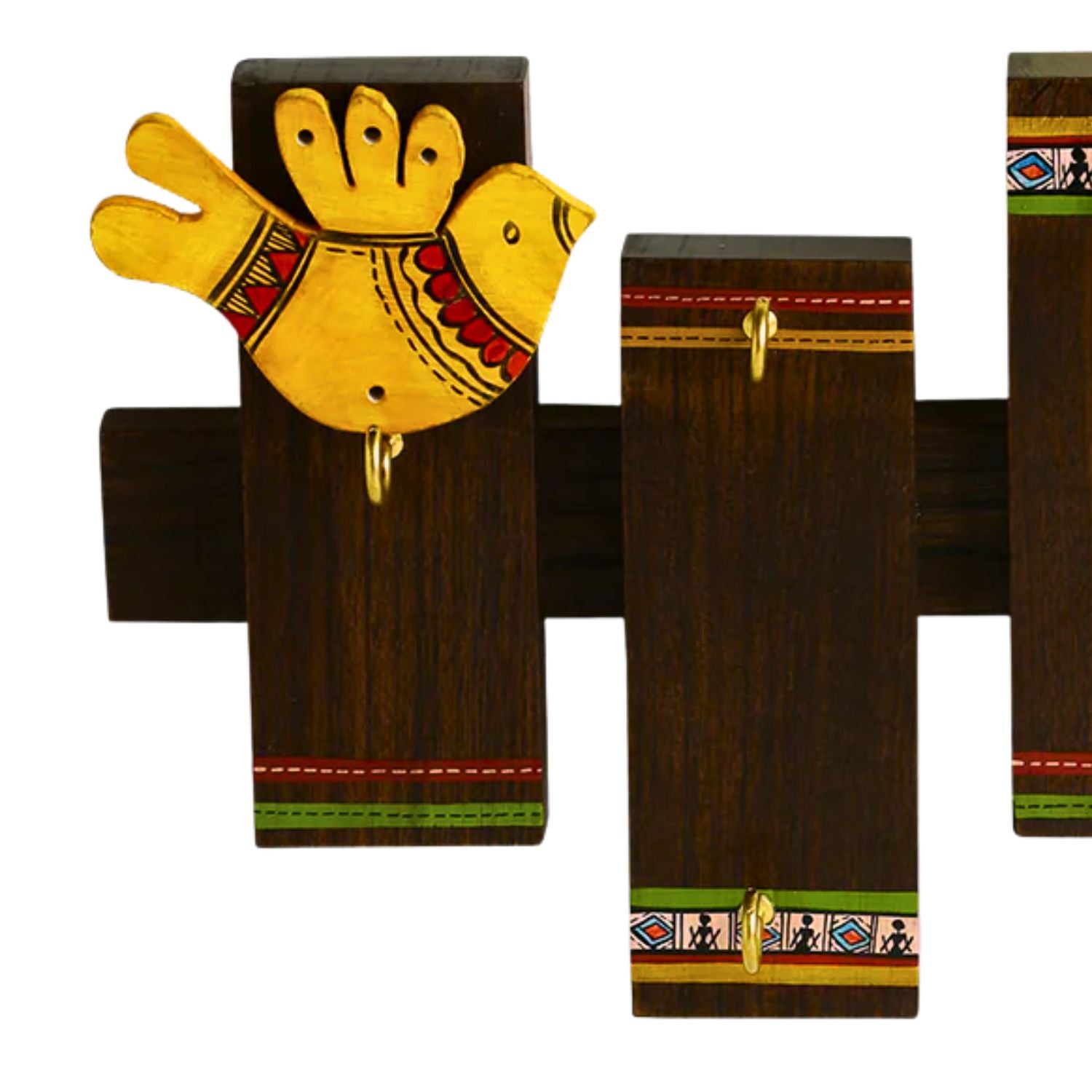 Wooden Key Chain Holder for Wall | Decorative Key Holder for Home Decor | Wooden Key Stand Organizer for Entryway | Wall Mounted Key Hanger for Keys - 14 Inch - Apkamart