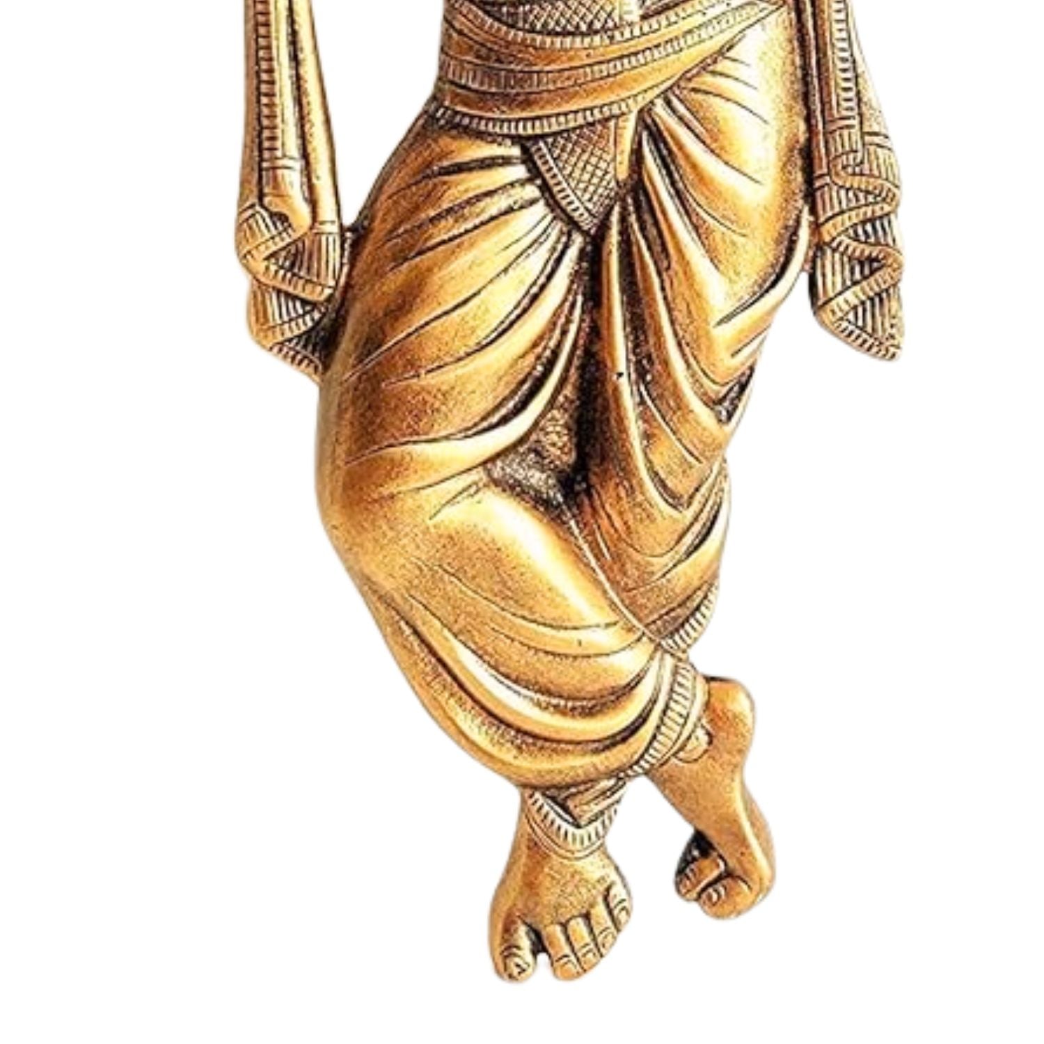 Krishna Wall Hanging Showpiece | Handcrafted Spiritual Decor | Divine Wall Mount Idol for Home Pooja, Living Room & Bedroom - 21 Inch - Apkamart