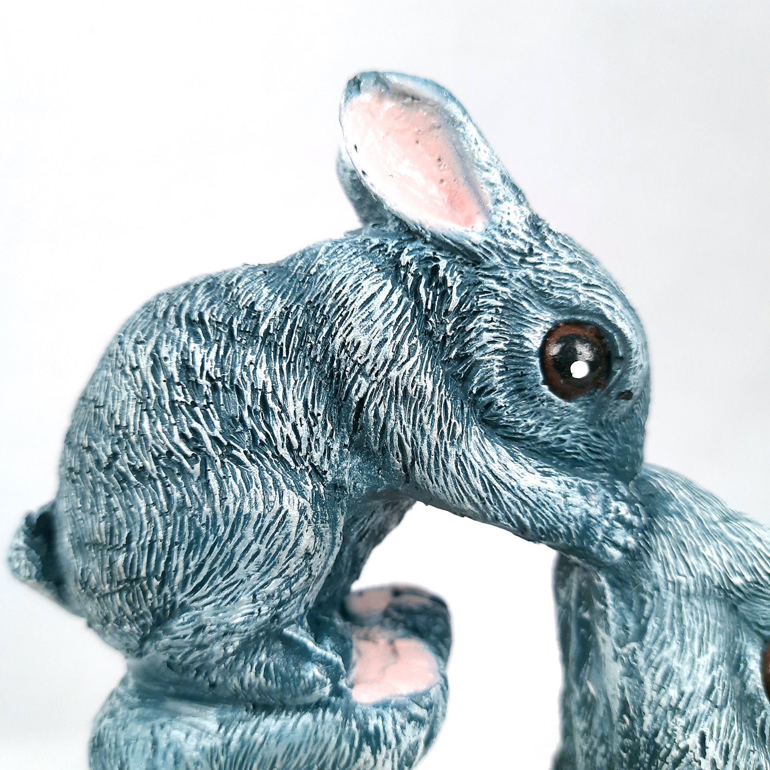 Rabbit Mother with Baby Statue Showpiece | Animal Decorative Figurines - for vastu, Home Decor Balcony Outdoor Indoor Office & Gifts - 10 Inch - Apkamart #Color_Grey