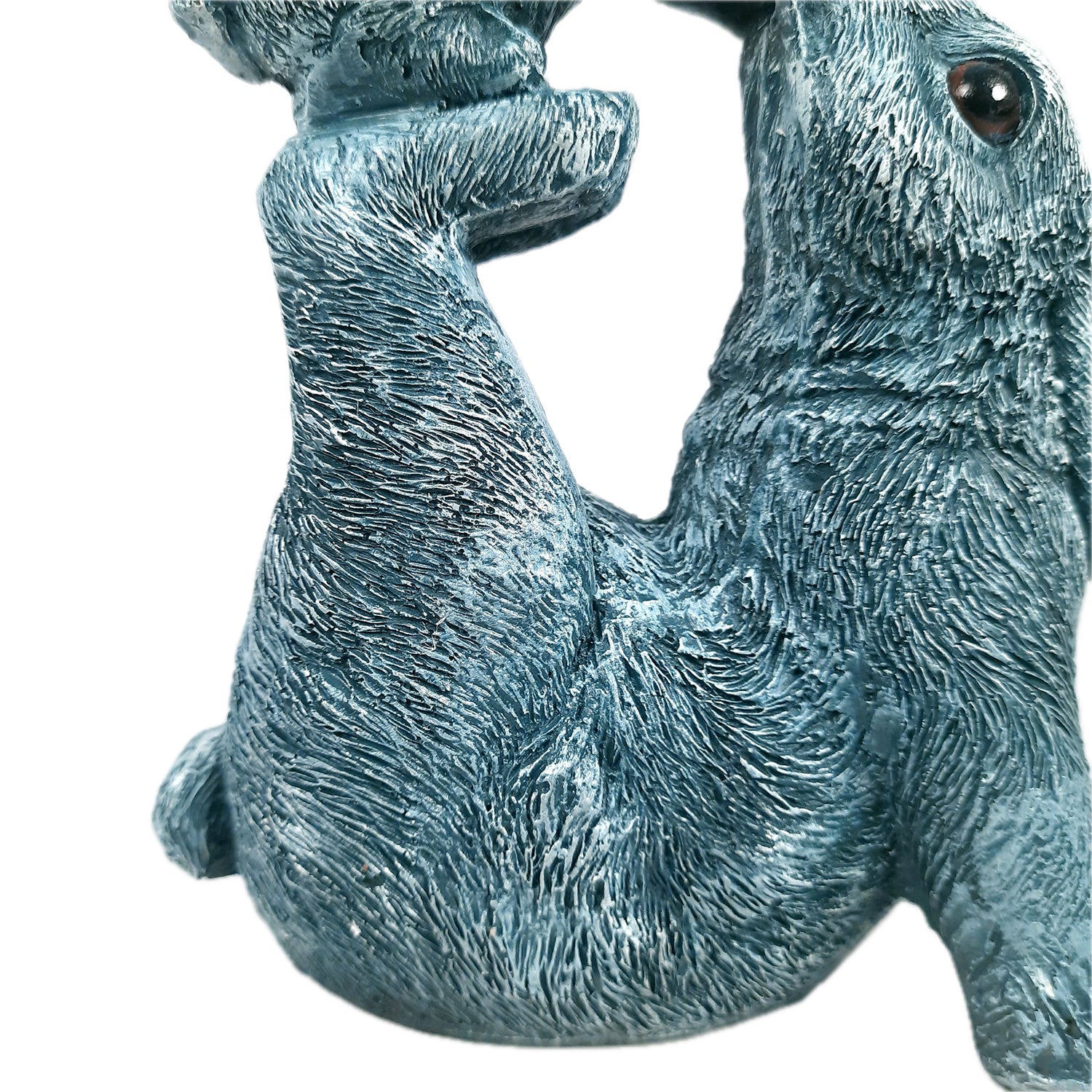 Rabbit Mother with Baby Statue Showpiece | Animal Decorative Figurines - for vastu, Home Decor Balcony Outdoor Indoor Office & Gifts - 10 Inch - Apkamart #Color_Grey