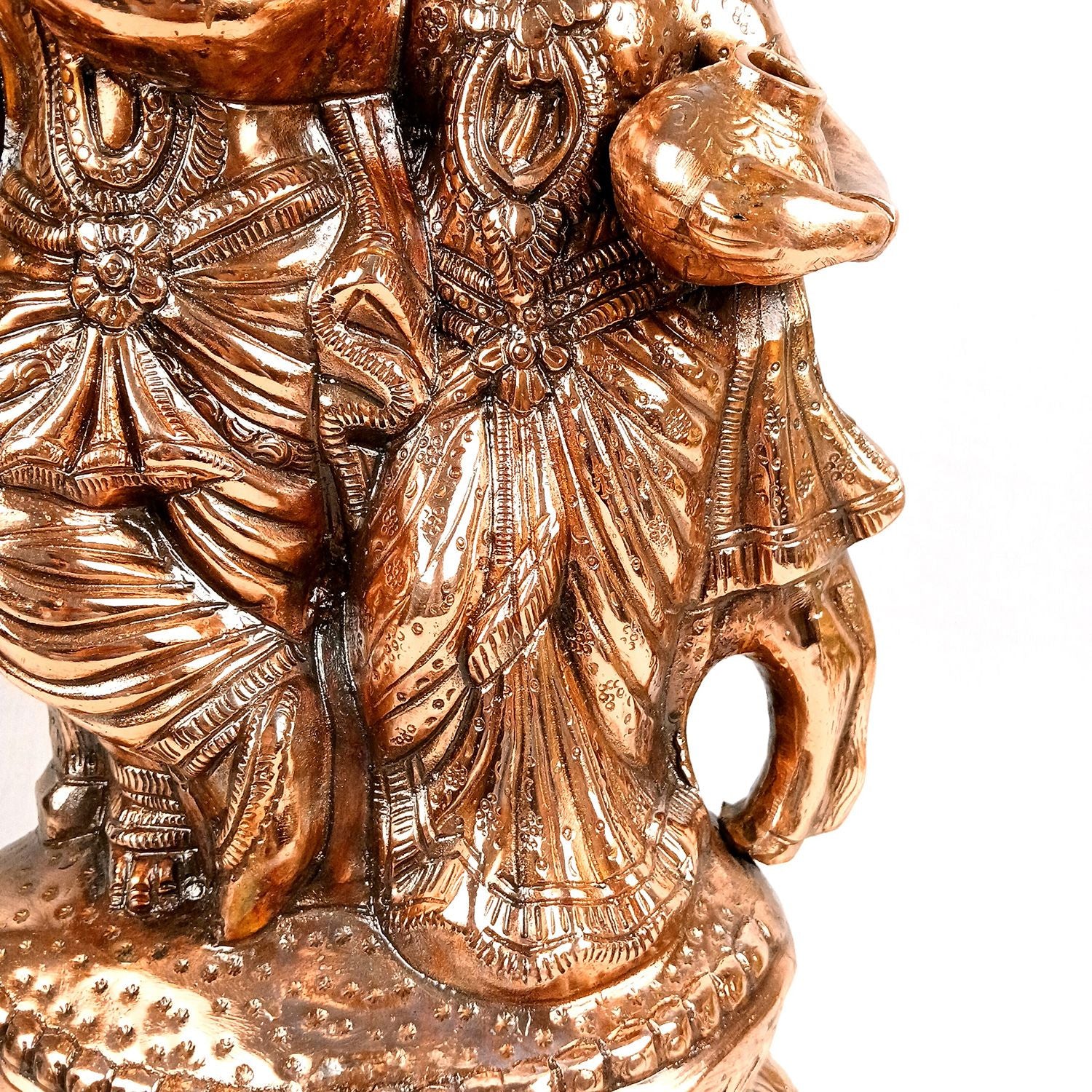 Radha Krishna Statue | Shri Radhe Krishna With Cow Idol Murti - for Home, Table, Living Room, Office, Puja , Entrance Decoration & Gifts - 26 Inch - Apkamart