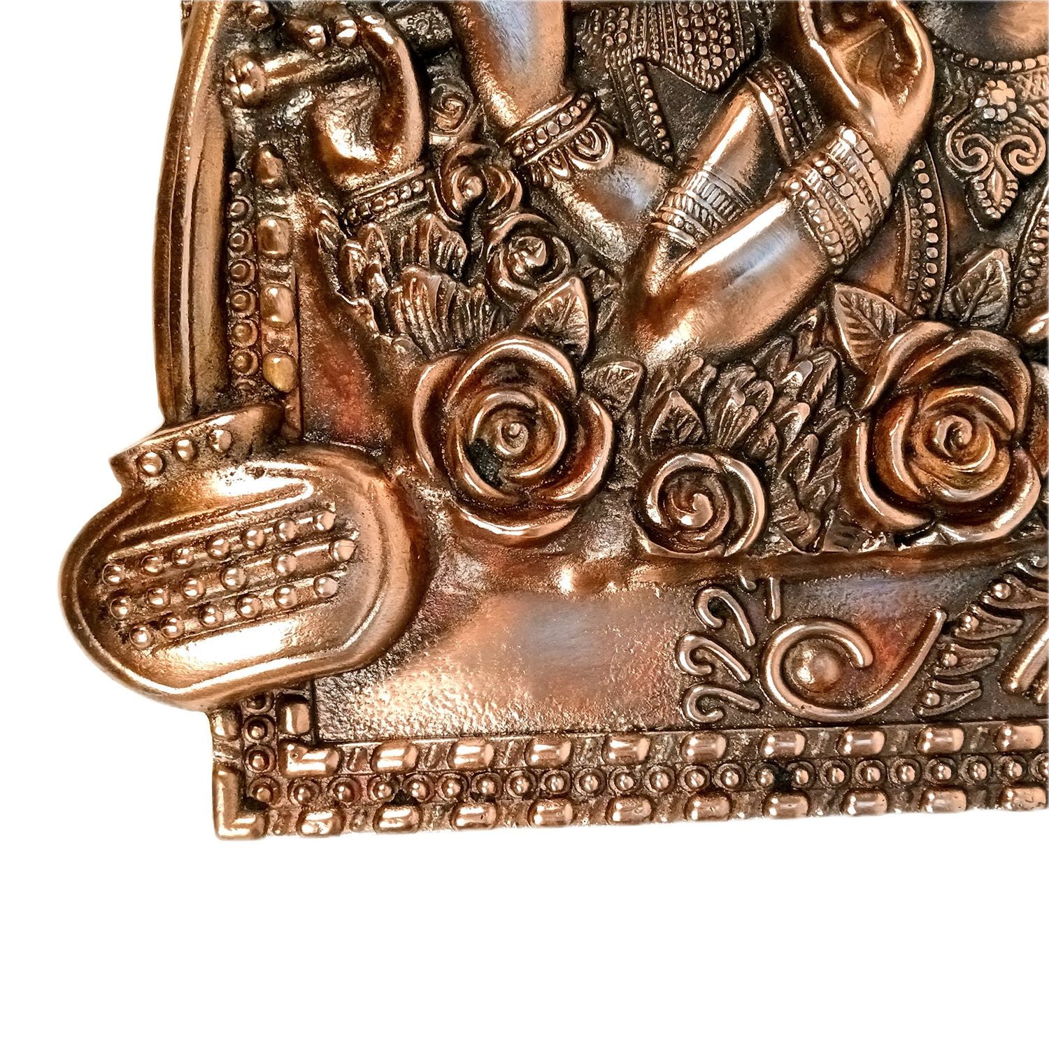 Radha Krishna Wall Hanging Idol | Krishna Playing Flute / Bansuri Wall Decor | Wedding Gift for Couples - for Home, Living Room, Office, Puja, Entrance Decoration & Gift - 21 Inch - Apkamart
