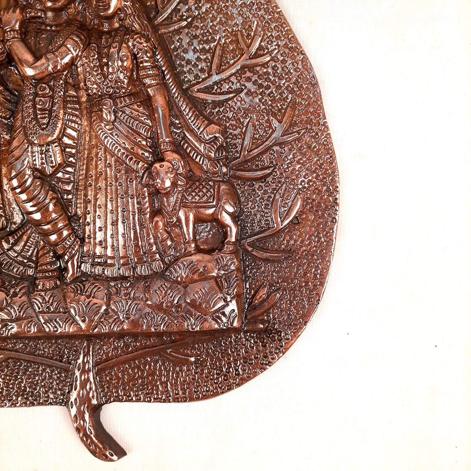 Shri Krishna & Radha Wall Hanging Idol Statue | Religious & Spiritual Art Sculpture - for Home, Living Room, Puja Room - Apkamart