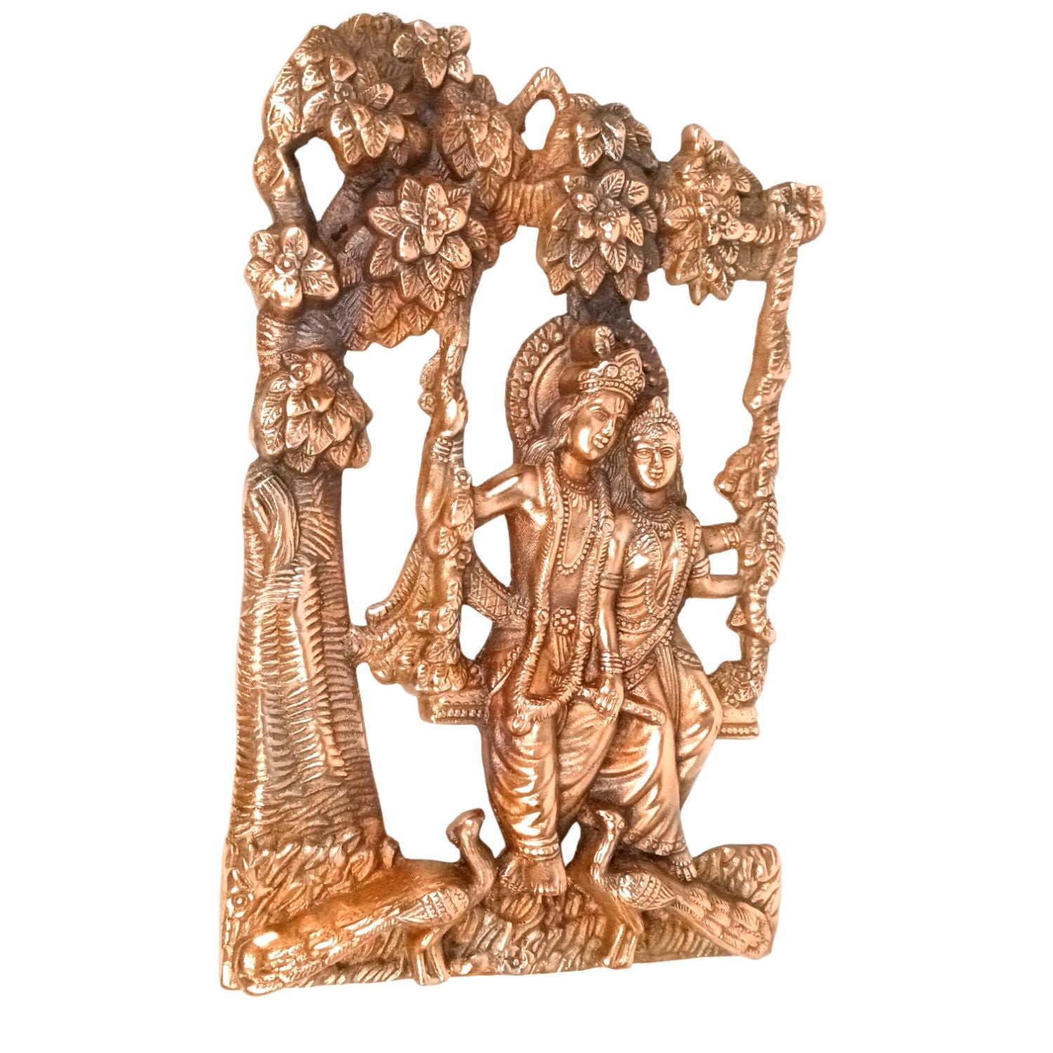 Radha Krishna Wall Hanging Antique For Temple, Home - 15 Inch - Apkamart