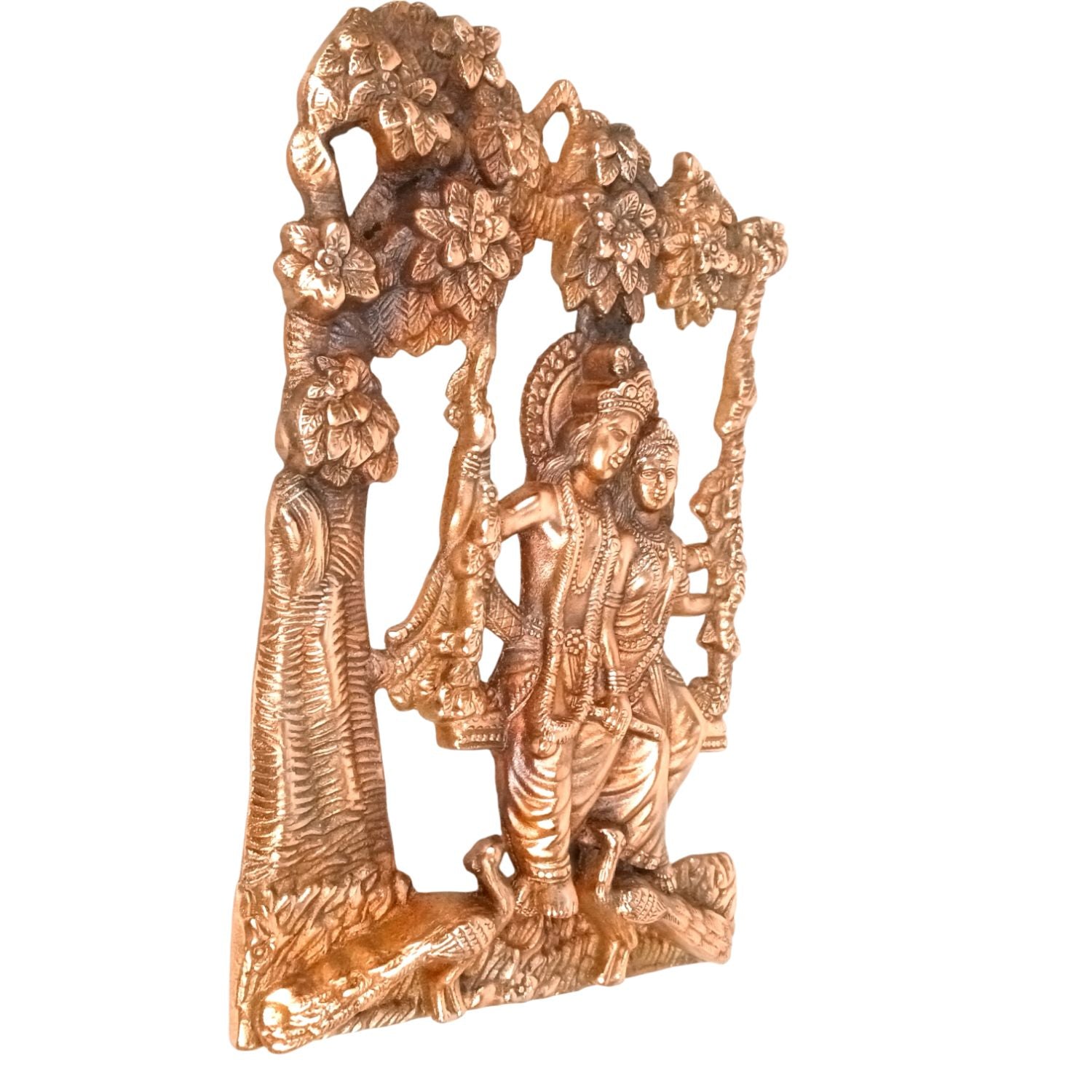 Radha Krishna Wall Hanging Antique For Temple, Home - 15 Inch - Apkamart