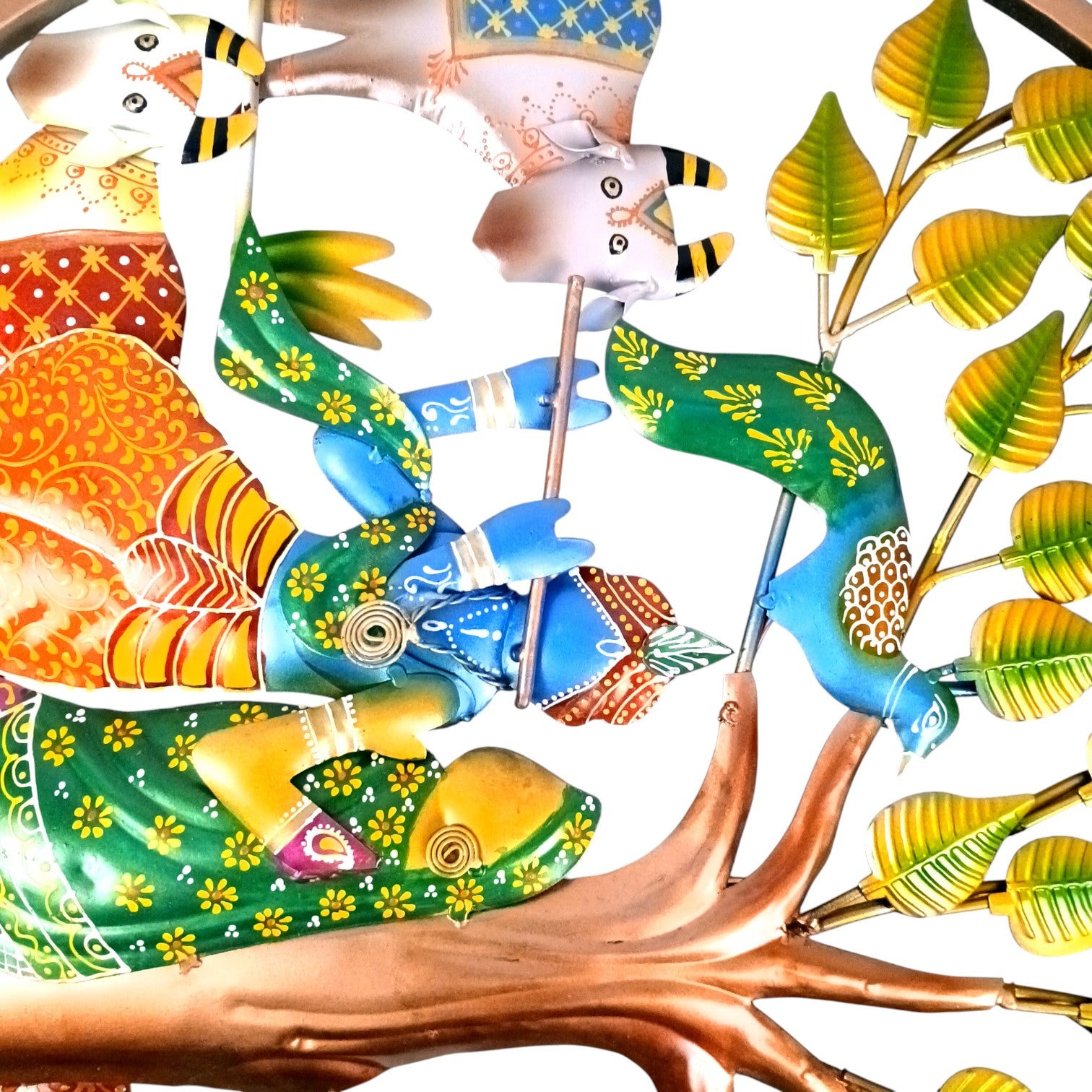 Radha Krishna Wall Hanging with LED Light | Decorative Spiritual Wall Art for Living Room, Bedroom & Temple | Traditional Home Decor & Gift Item - 24 Inch - Apkamart