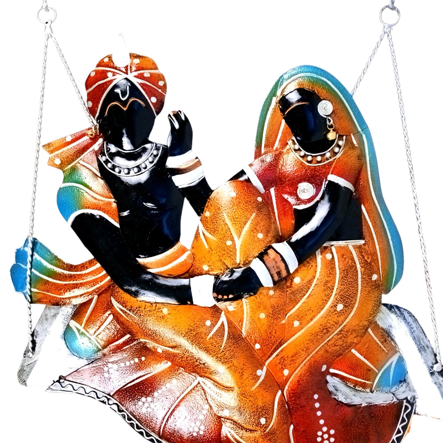 Radha Krishna Wall Hanging with LED Light | Decorative Backlit Wall Art for Living Room, Bedroom & Temple | Traditional Home Decor & Gift Item - 30 Inch