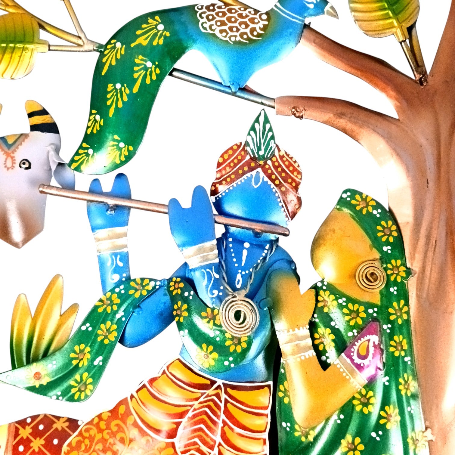 Radha Krishna Wall Hanging with LED Light | Decorative Spiritual Wall Art for Living Room, Bedroom & Temple | Traditional Home Decor & Gift Item - 24 Inch - Apkamart