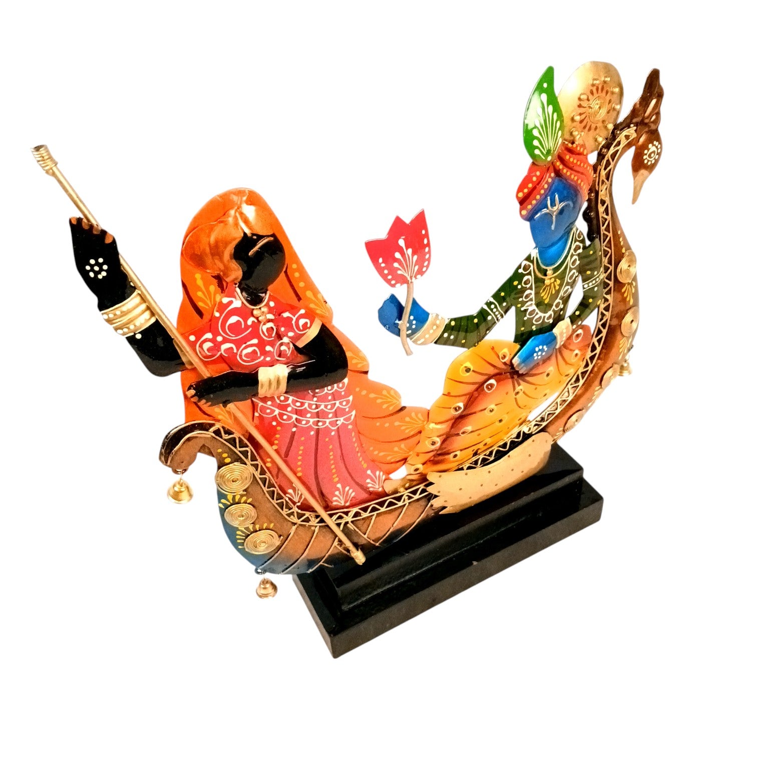 Radha Krishna Statue | Lord Krishna with Radha Idol for Home, Puja, Living Room & Office Decor | Decorative Hindu God Figurine for Spiritual & Religious Gift - 14 Inch - Apkamart #Style_Design 1