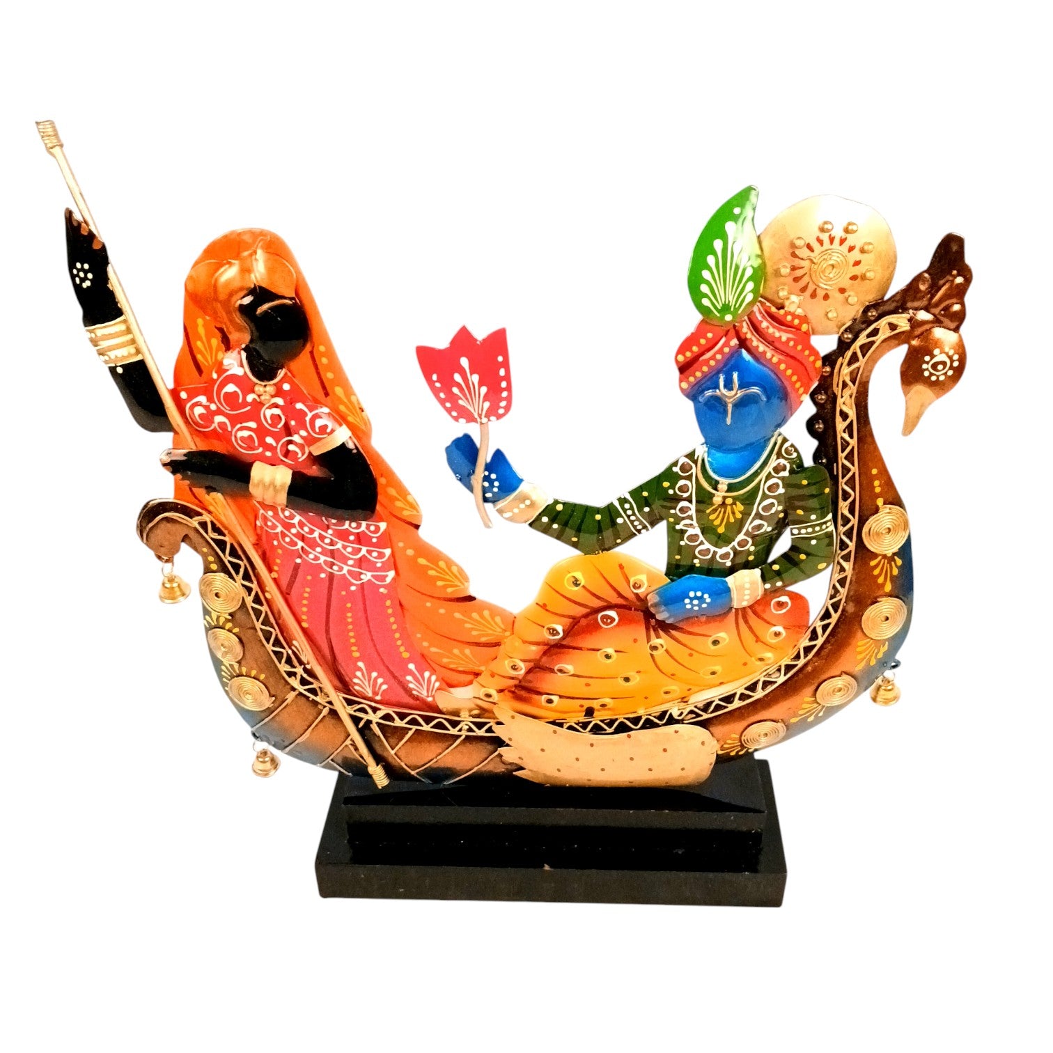 Radha Krishna Statue | Lord Krishna with Radha Idol for Home, Puja, Living Room & Office Decor | Decorative Hindu God Figurine for Spiritual & Religious Gift - 14 Inch - Apkamart #Style_Design 1