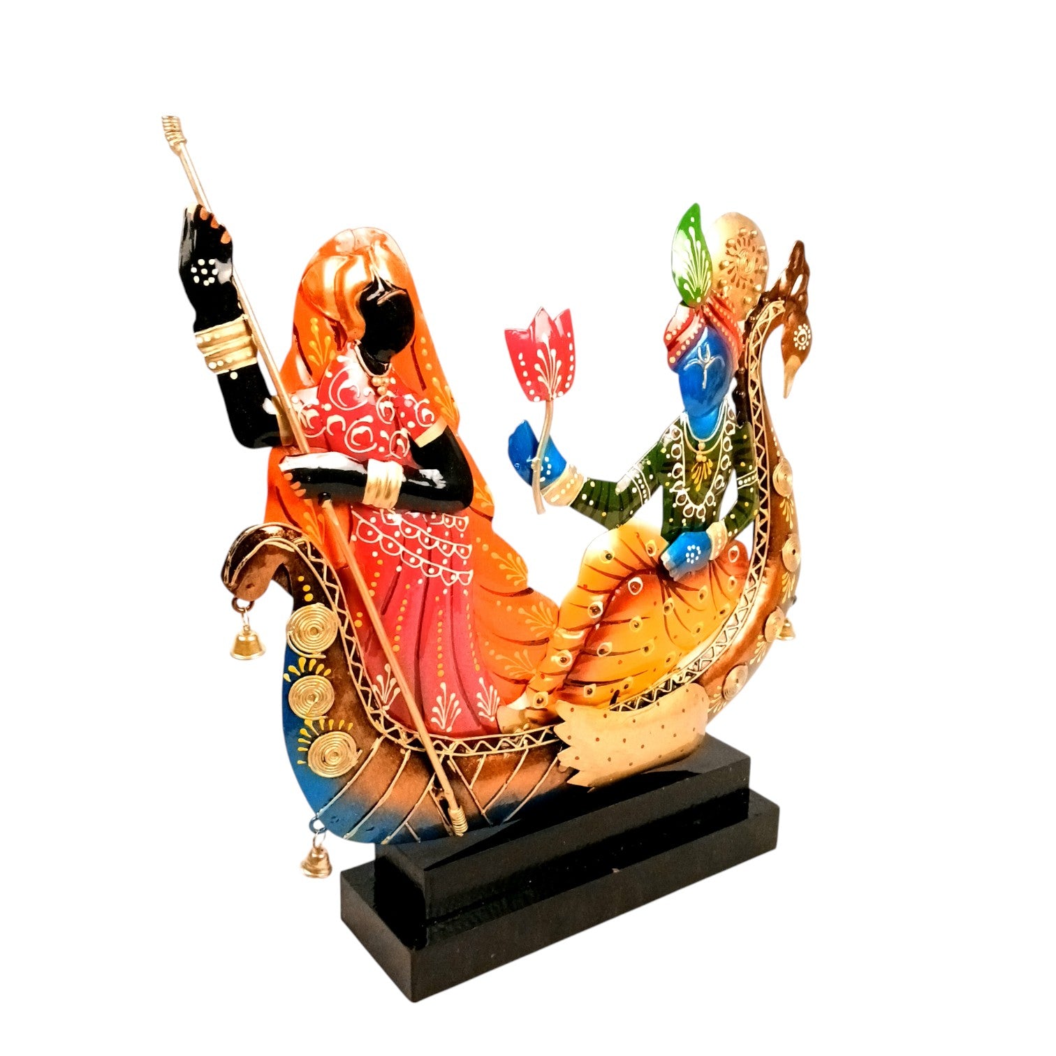 Radha Krishna Statue | Lord Krishna with Radha Idol for Home, Puja, Living Room & Office Decor | Decorative Hindu God Figurine for Spiritual & Religious Gift - 14 Inch - Apkamart #Style_Design 1