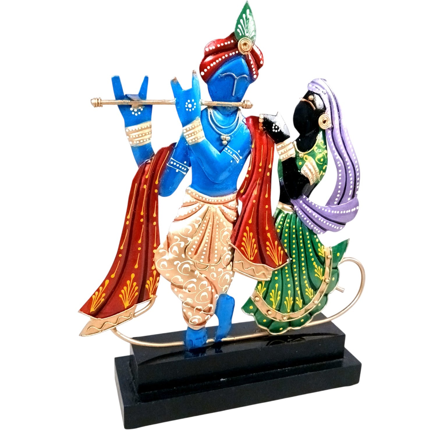 Radha Krishna Statue | Decorative Spiritual Idol for Home Temple, Living Room & Office | Traditional Hindu God Showpiece & Gift Item - 13 Inch - Apkamart