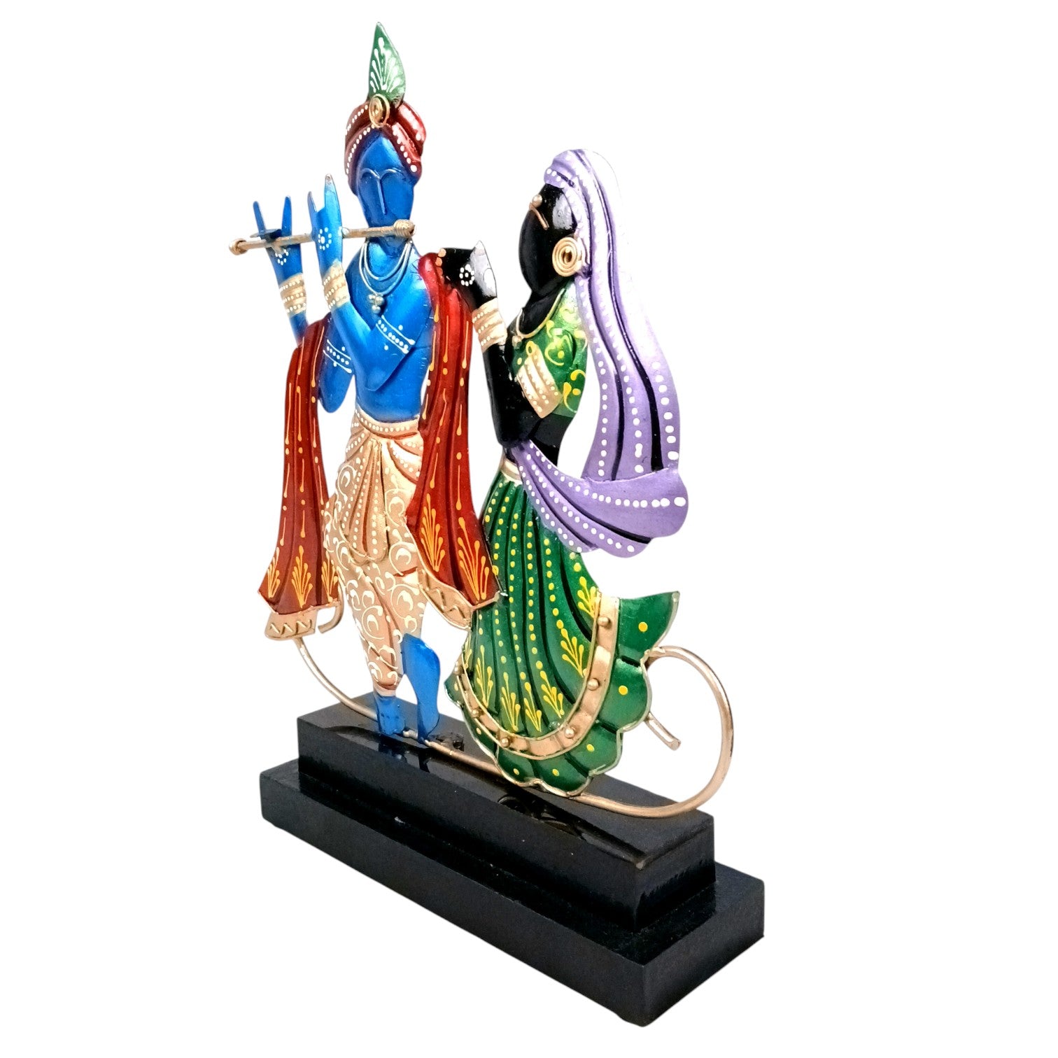 Radha Krishna Statue | Decorative Spiritual Idol for Home Temple, Living Room & Office | Traditional Hindu God Showpiece & Gift Item - 13 Inch - Apkamart