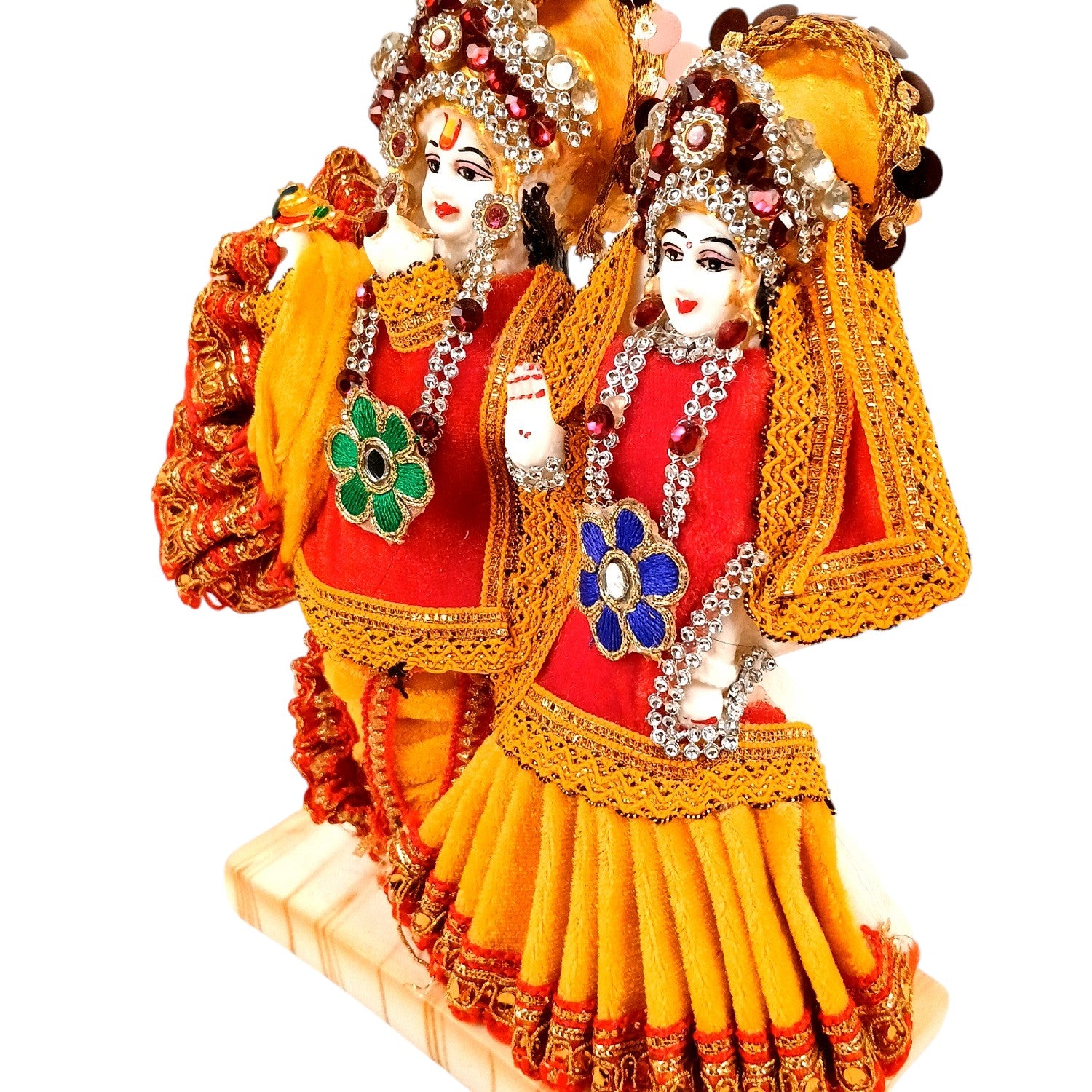 Radha Krishna Statue | Radhe Krishna Idol for Home, Pooja Room & Vastu | Religious Table Decor & Diwali Gift - 8 Inch - Apkamart