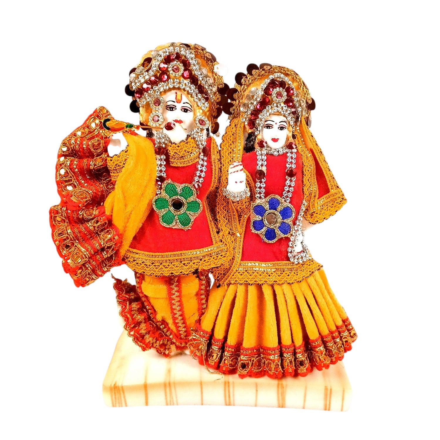 Radha Krishna Statue | Radhe Krishna Idol for Home, Pooja Room & Vastu | Religious Table Decor & Diwali Gift - 8 Inch - Apkamart