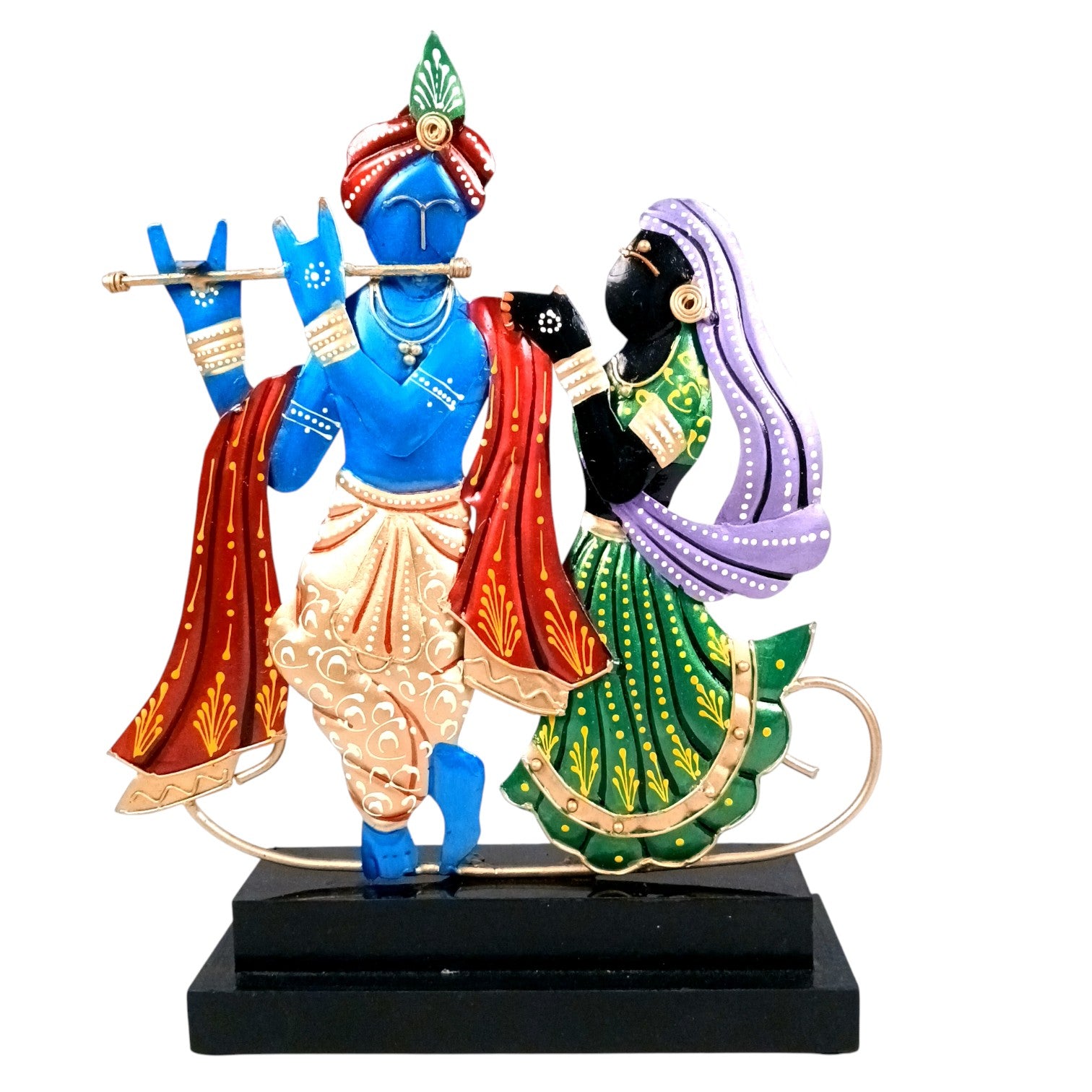 Radha Krishna Statue | Decorative Spiritual Idol for Home Temple, Living Room & Office | Traditional Hindu God Showpiece & Gift Item - 13 Inch - Apkamart