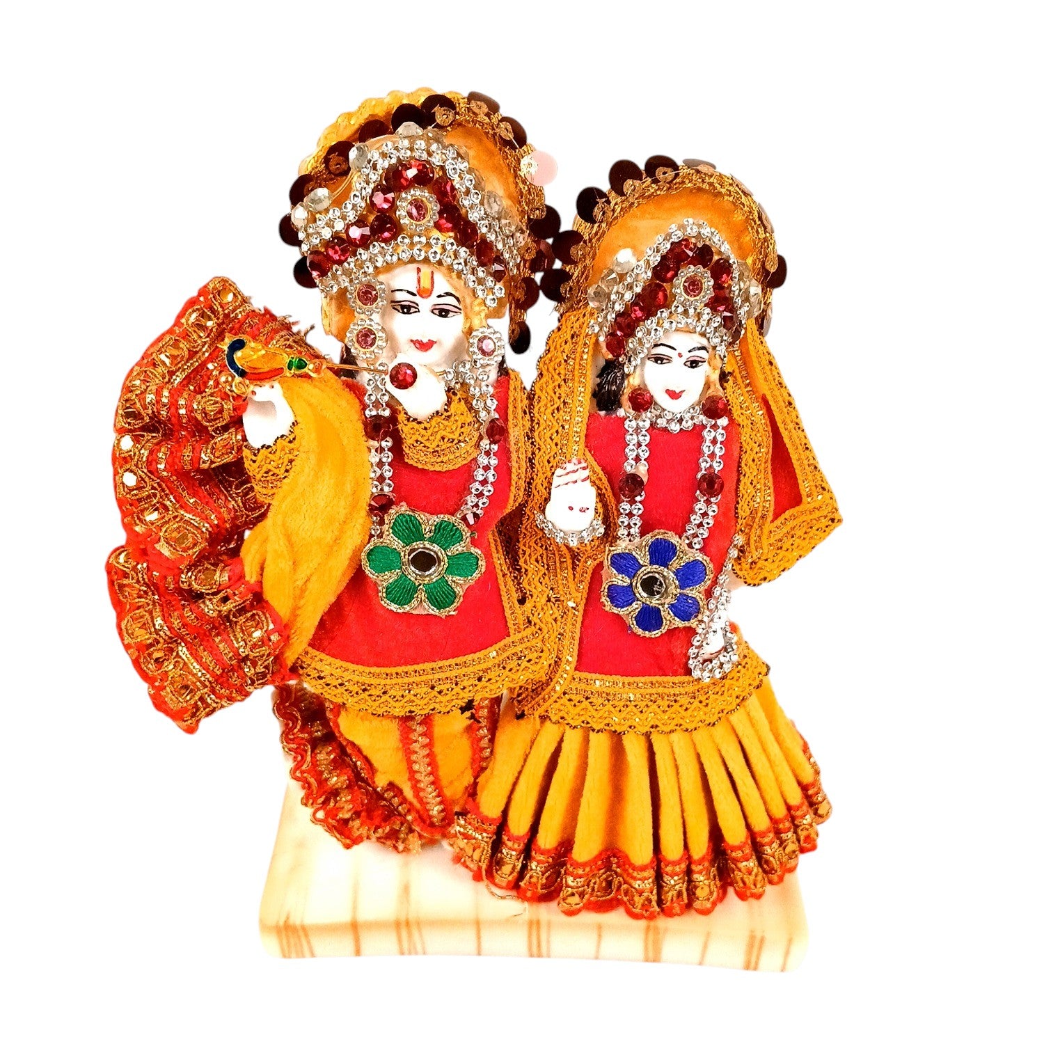 Radha Krishna Statue | Radhe Krishna Idol for Home, Pooja Room & Vastu | Religious Table Decor & Diwali Gift - 8 Inch - Apkamart