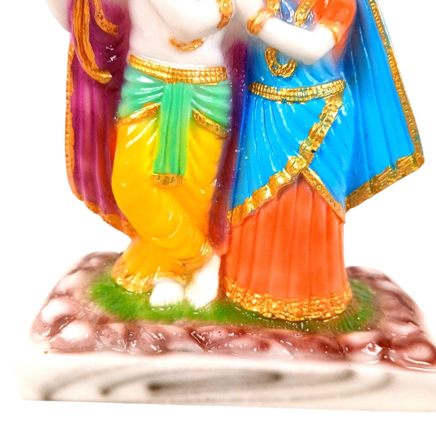 Radha Krishna Statue | Radhe Krishna Idol for Home, Pooja Room & Vastu | Religious Table Decor Showpiece & Diwali Gift | Housewarming, Festival Gifting - 8 Inch - Apkamart