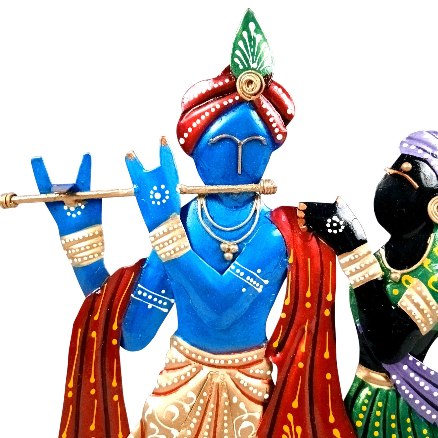 Radha Krishna Statue | Decorative Spiritual Idol for Home Temple, Living Room & Office | Traditional Hindu God Showpiece & Gift Item - 13 Inch - Apkamart