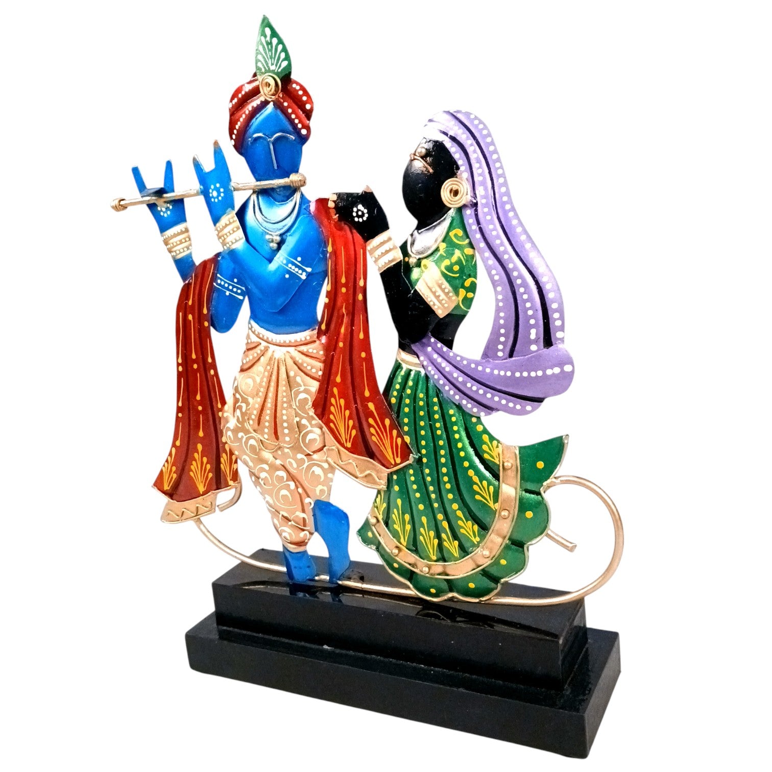 Radha Krishna Statue | Decorative Spiritual Idol for Home Temple, Living Room & Office | Traditional Hindu God Showpiece & Gift Item - 13 Inch - Apkamart