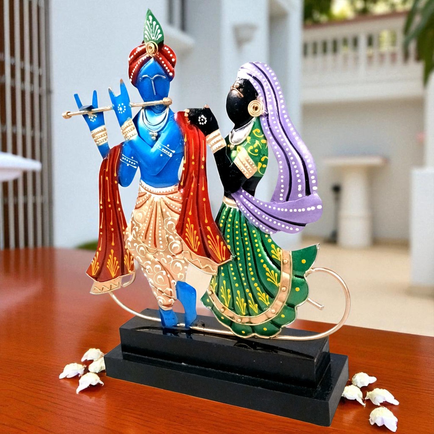 Radha Krishna Statue | Decorative Spiritual Idol for Home Temple, Living Room & Office | Traditional Hindu God Showpiece & Gift Item - 13 Inch - Apkamart