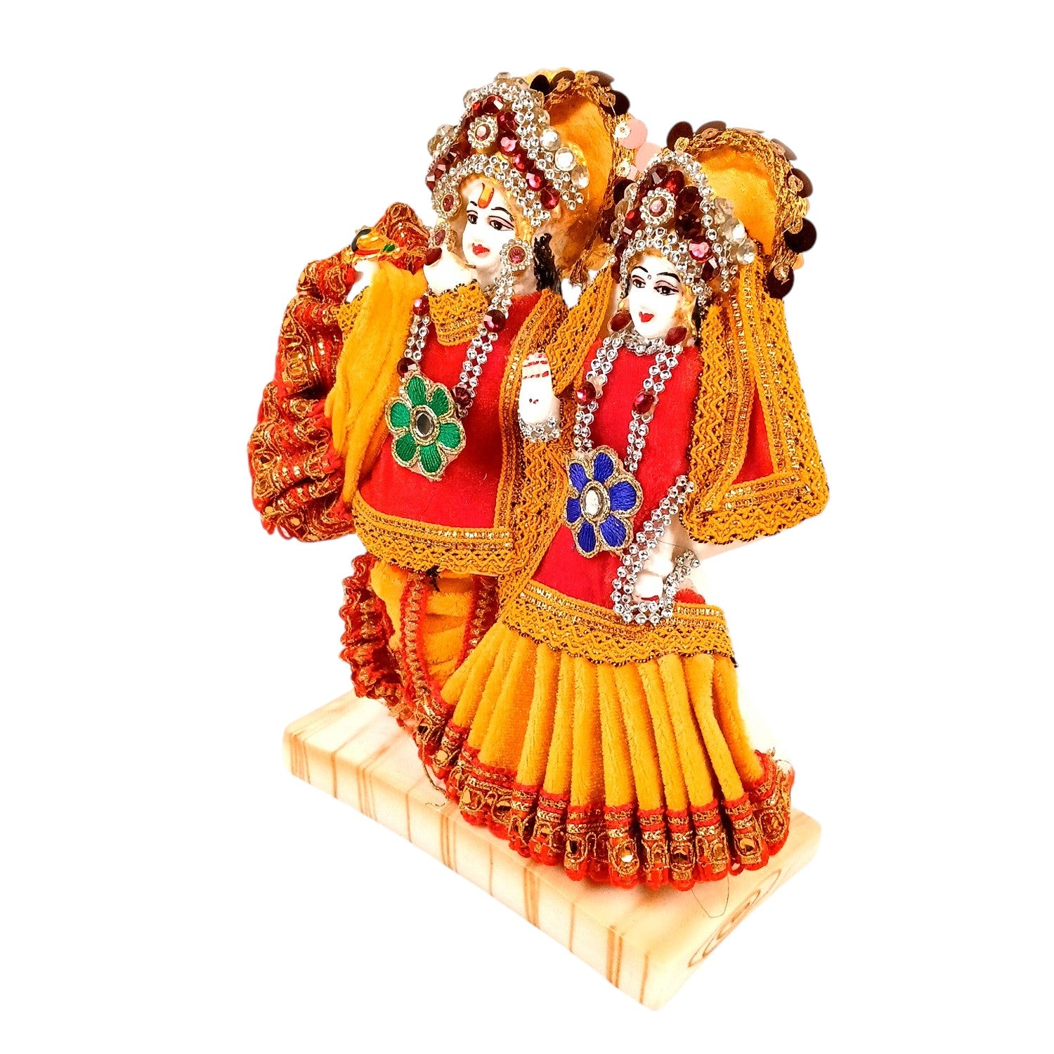 Radha Krishna Statue | Radhe Krishna Idol for Home, Pooja Room & Vastu | Religious Table Decor & Diwali Gift - 8 Inch - Apkamart
