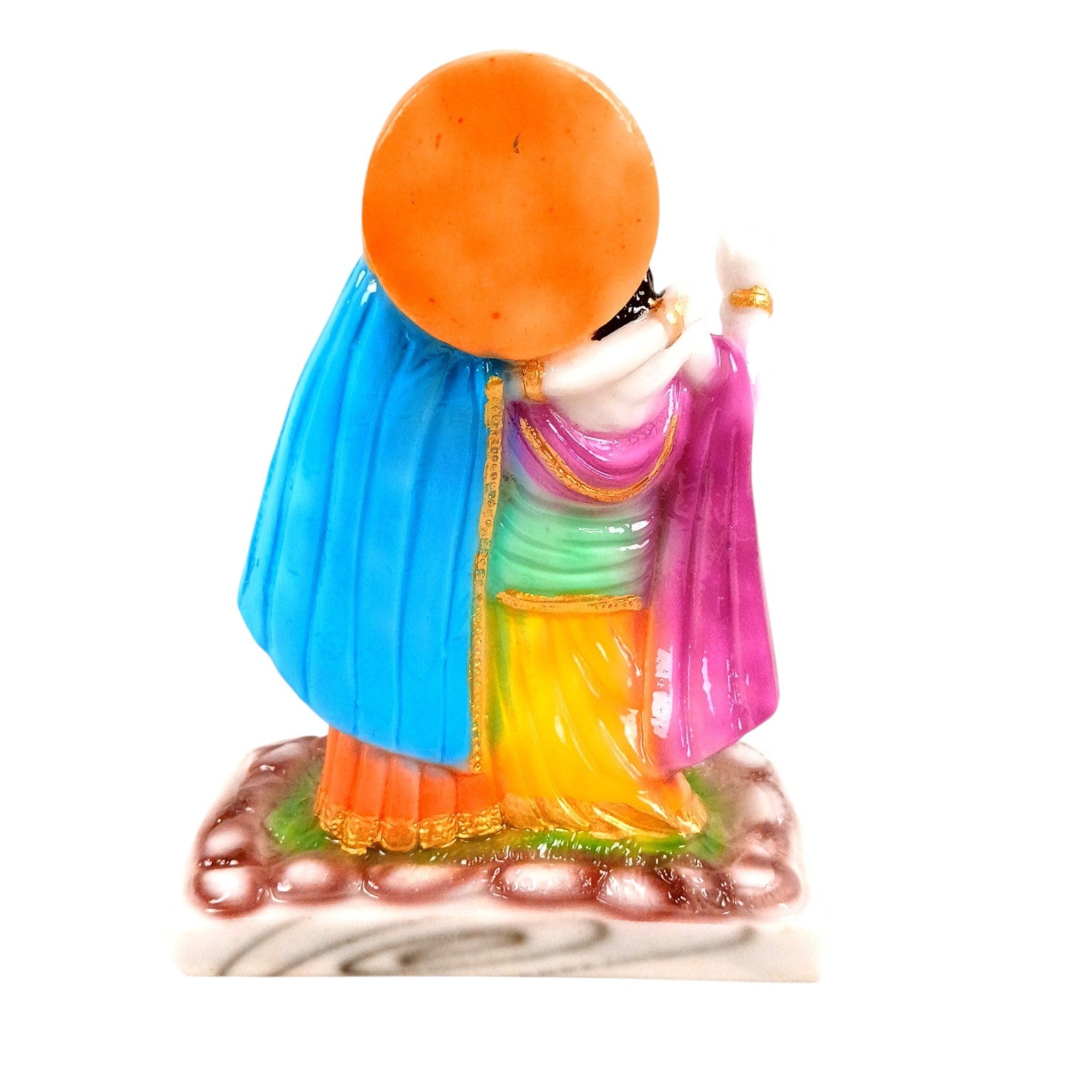 Radha Krishna Statue | Radhe Krishna Idol for Home, Pooja Room & Vastu | Religious Table Decor Showpiece & Diwali Gift | Housewarming, Festival Gifting - 8 Inch - Apkamart