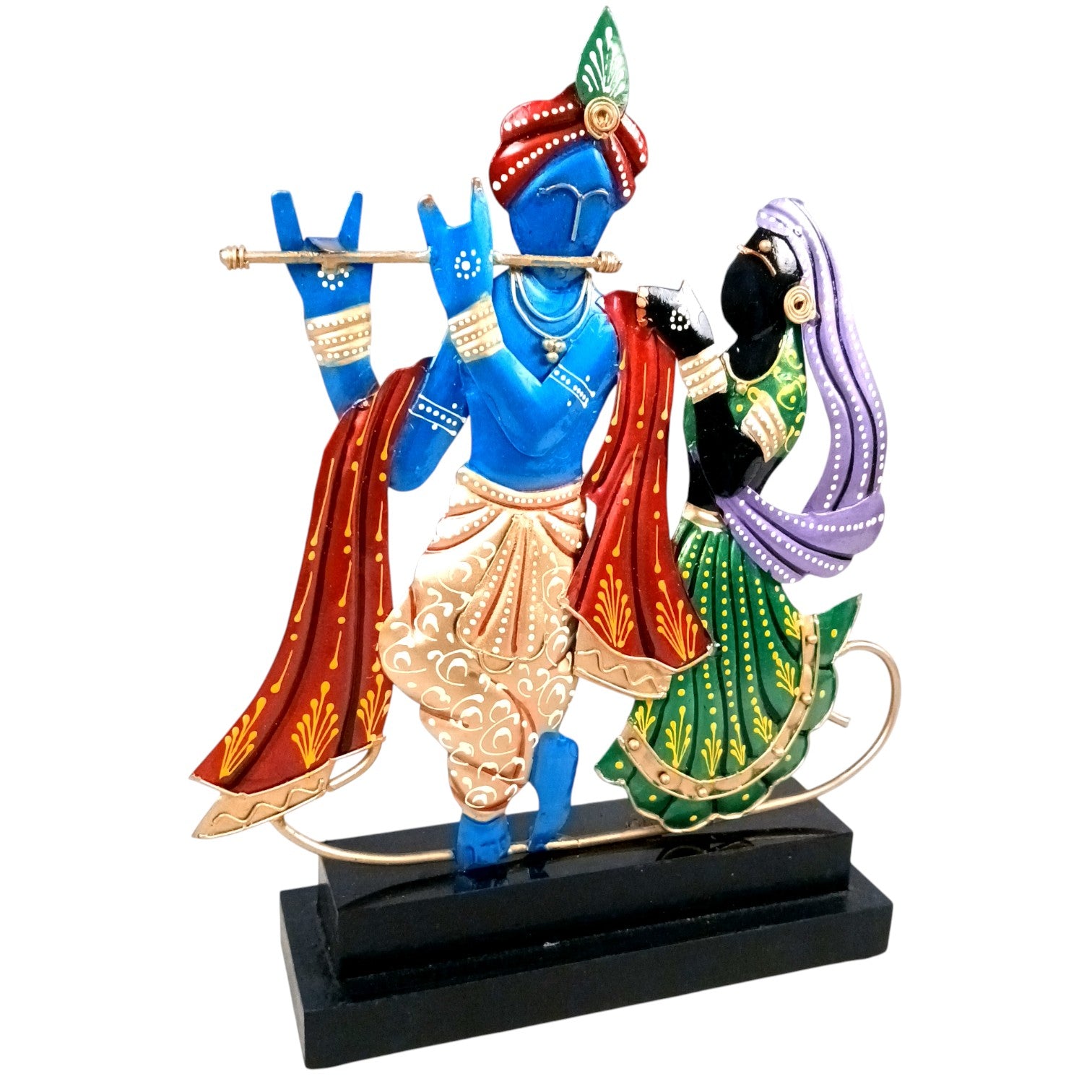 Radha Krishna Statue | Decorative Spiritual Idol for Home Temple, Living Room & Office | Traditional Hindu God Showpiece & Gift Item - 13 Inch - Apkamart