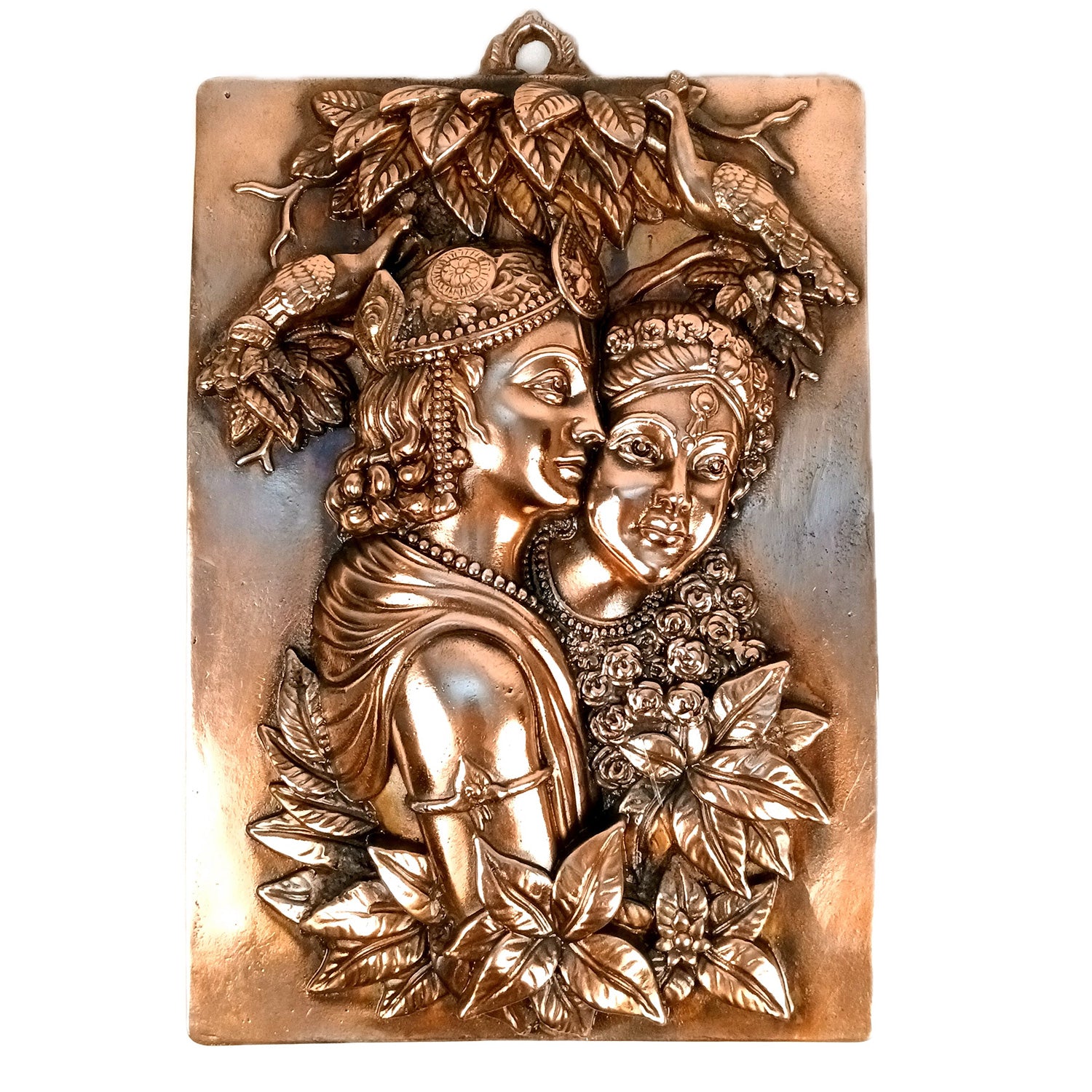 Radha Krishna Wall Hanging Idol | Radhe Krishna Wall Statue Murti | Wedding Gift for Couples | Religious Gift - for Home, Living Room, Office, Puja , Entrance Decoration - 18 Inch - Apkamart