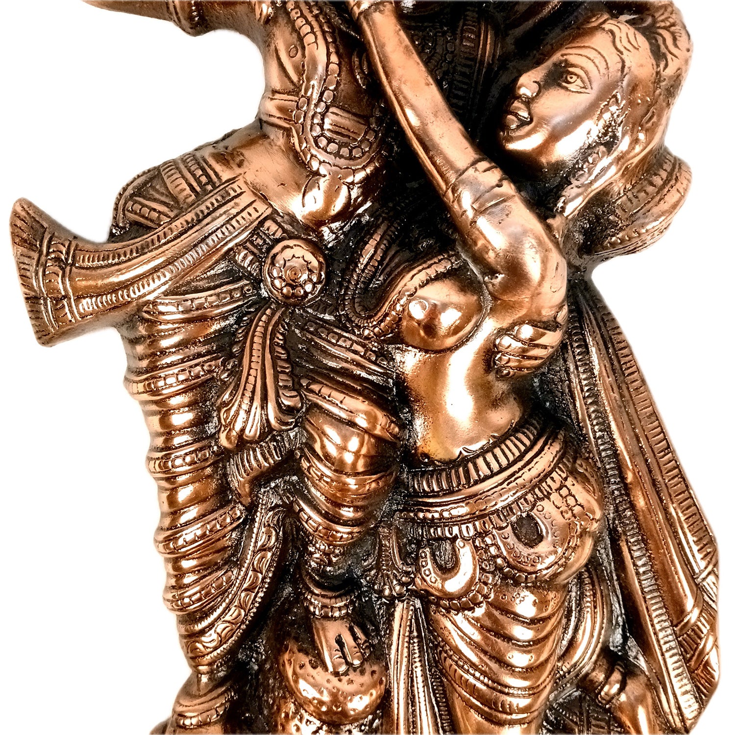 Radha Krishna Wall Hanging Idol - Dancing Pose | Shri Krishna Radha Wall Art Statue For Big Walls - for Gift, Home, Living Room, Office, Puja Room Decoration - 24 Inch - Apkamart #Style_Design 1