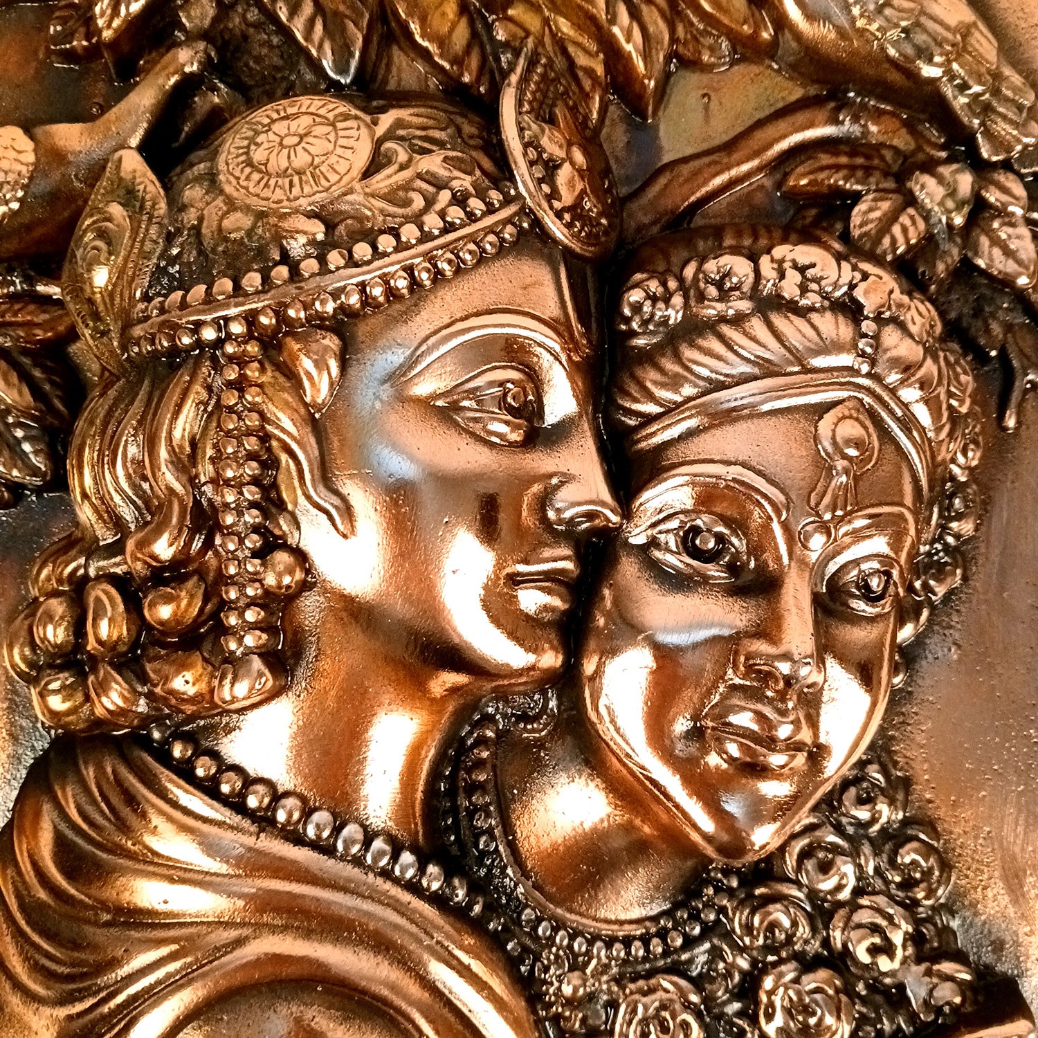 Radha Krishna Wall Hanging Idol | Radhe Krishna Wall Statue Murti | Wedding Gift for Couples | Religious Gift - for Home, Living Room, Office, Puja , Entrance Decoration - 18 Inch - Apkamart