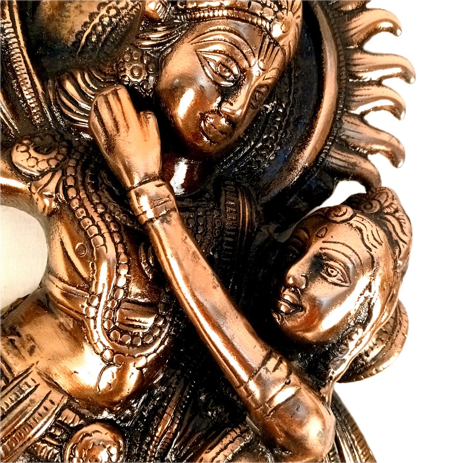 Radha Krishna Wall Hanging Idol - Dancing Pose | Shri Krishna Radha Wall Art Statue For Big Walls - for Gift, Home, Living Room, Office, Puja Room Decoration - 24 Inch - Apkamart #Style_Design 1