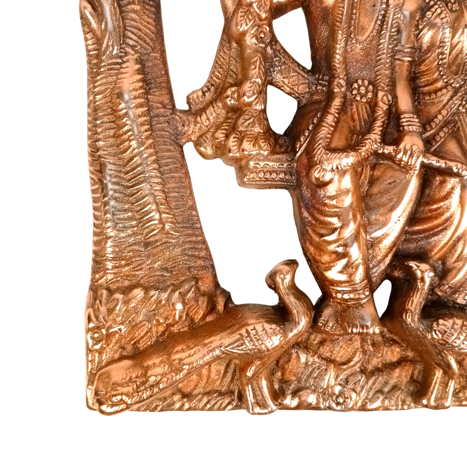 Radha Krishna Wall Hanging – Decorative Metal Wall Art in Antique Finish for Home, Temple & Living Room Decor | Traditional Hindu God Wall Hanging for Puja Room - 15 Inch - Apkamart