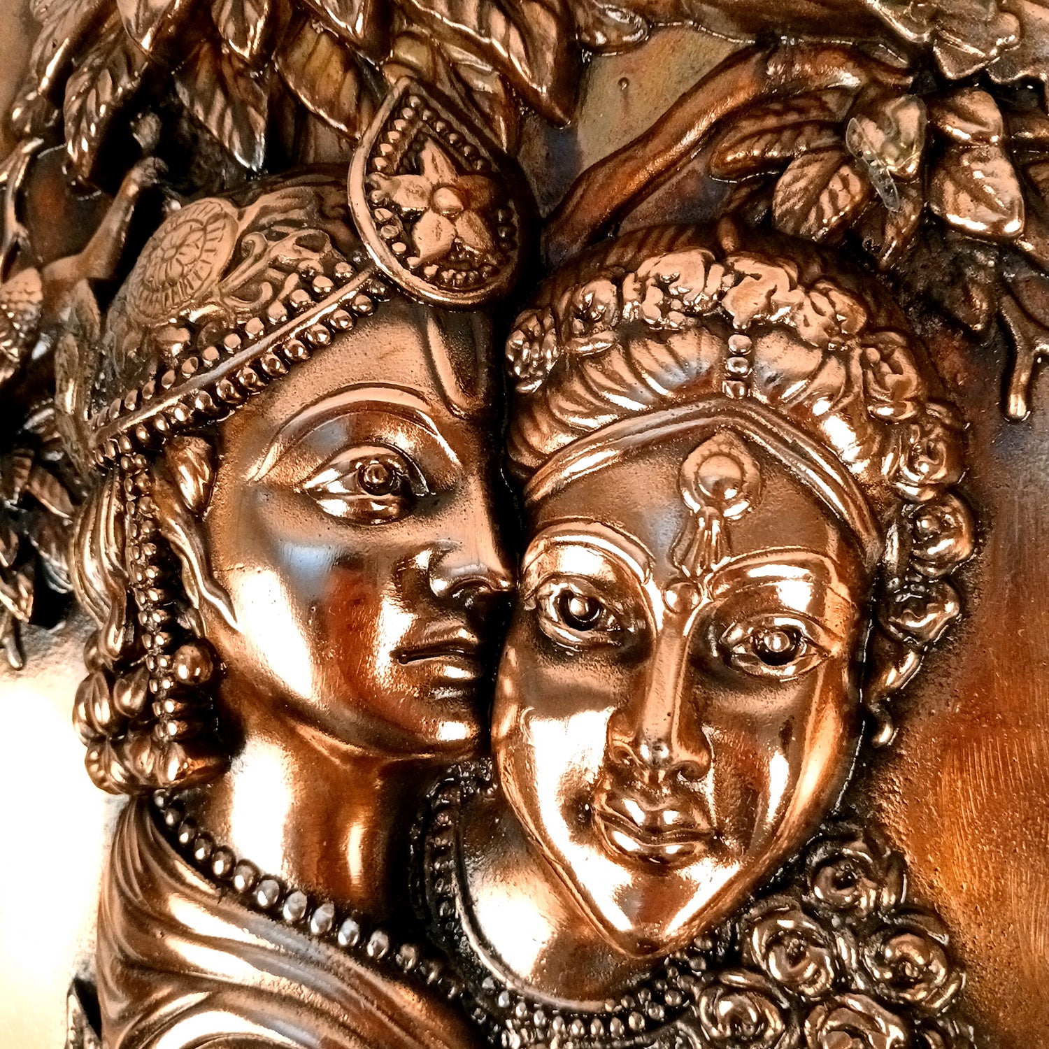 Radha Krishna Wall Hanging Idol | Radhe Krishna Wall Statue Murti | Wedding Gift for Couples | Religious Gift - for Home, Living Room, Office, Puja , Entrance Decoration - 18 Inch - Apkamart