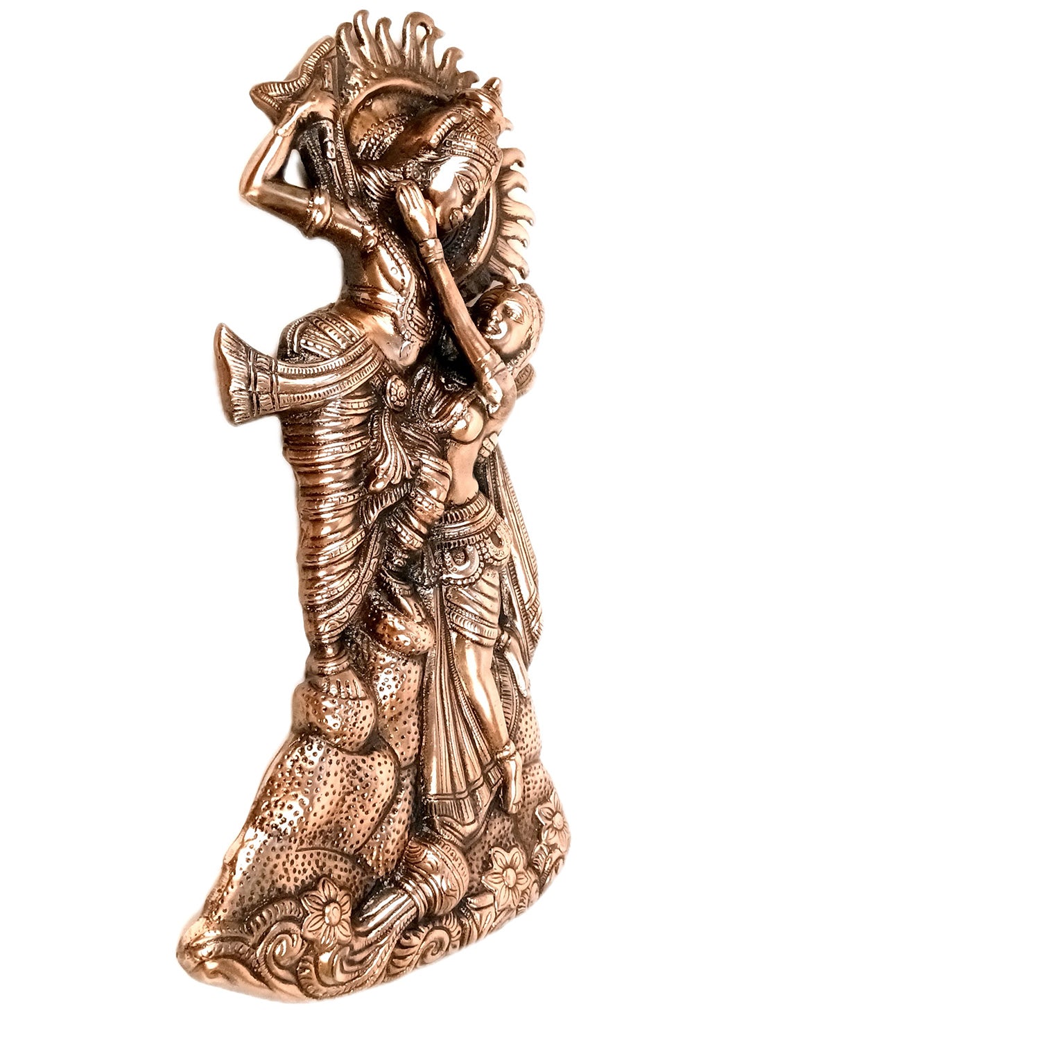 Radha Krishna Wall Hanging Idol - Dancing Pose | Shri Krishna Radha Wall Art Statue For Big Walls - for Gift, Home, Living Room, Office, Puja Room Decoration - 24 Inch - Apkamart #Style_Design 1