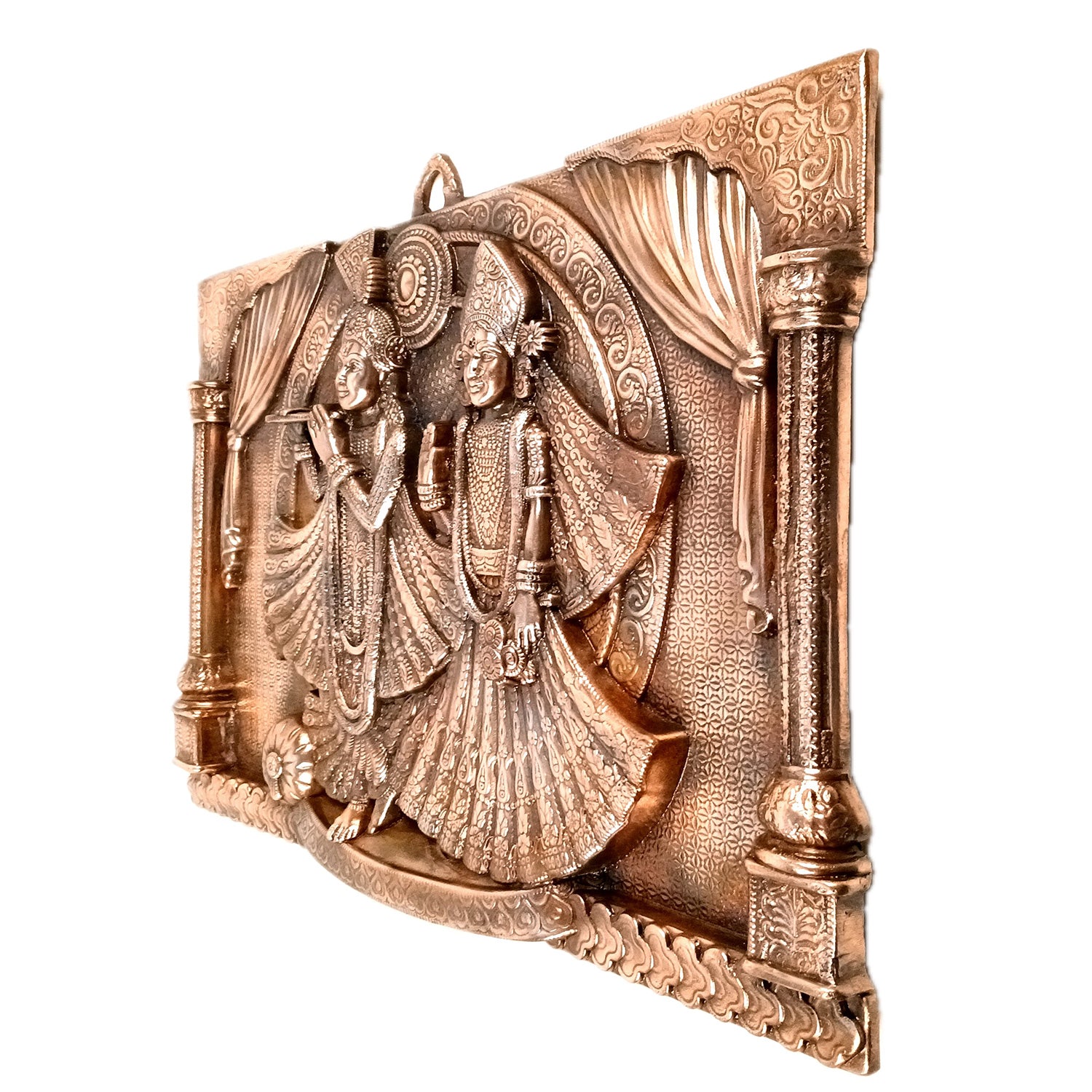 Radha Krishna Wall Hanging Idol | Shri Krishna Radha Wall Art Statue For Big Walls - for Gift, Home, Living Room, Office, Puja Room Decoration - 25 Inch