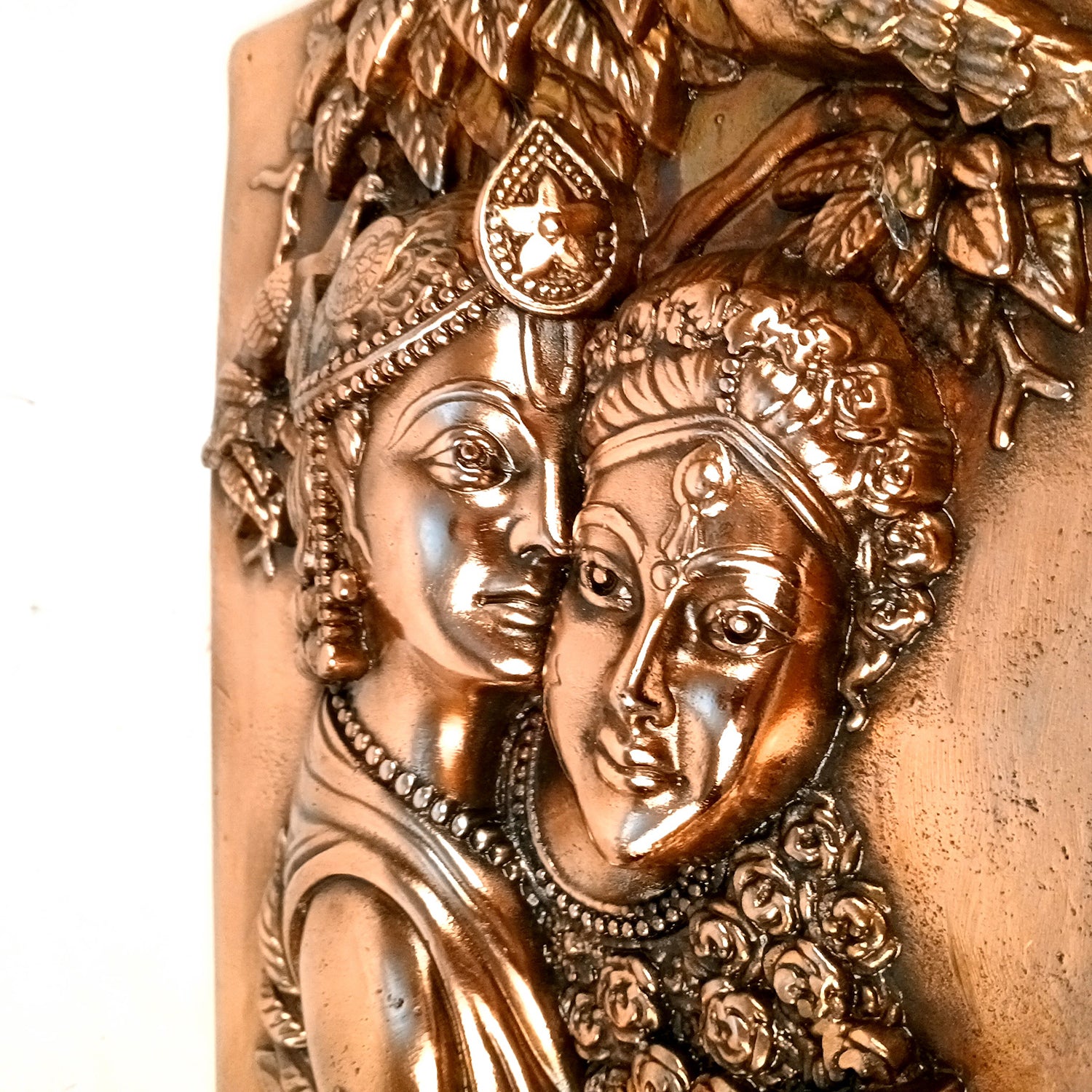 Radha Krishna Wall Hanging Idol | Radhe Krishna Wall Statue Murti | Wedding Gift for Couples | Religious Gift - for Home, Living Room, Office, Puja , Entrance Decoration - 18 Inch - Apkamart