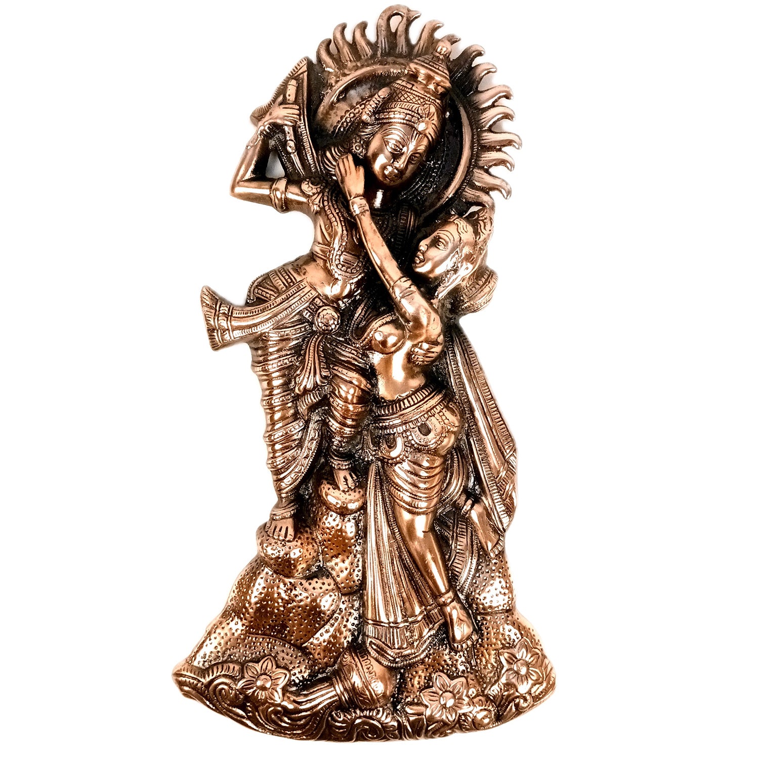 Radha Krishna Wall Hanging Idol - Dancing Pose | Shri Krishna Radha Wall Art Statue For Big Walls - for Gift, Home, Living Room, Office, Puja Room Decoration - 24 Inch - Apkamart #Style_Design 1