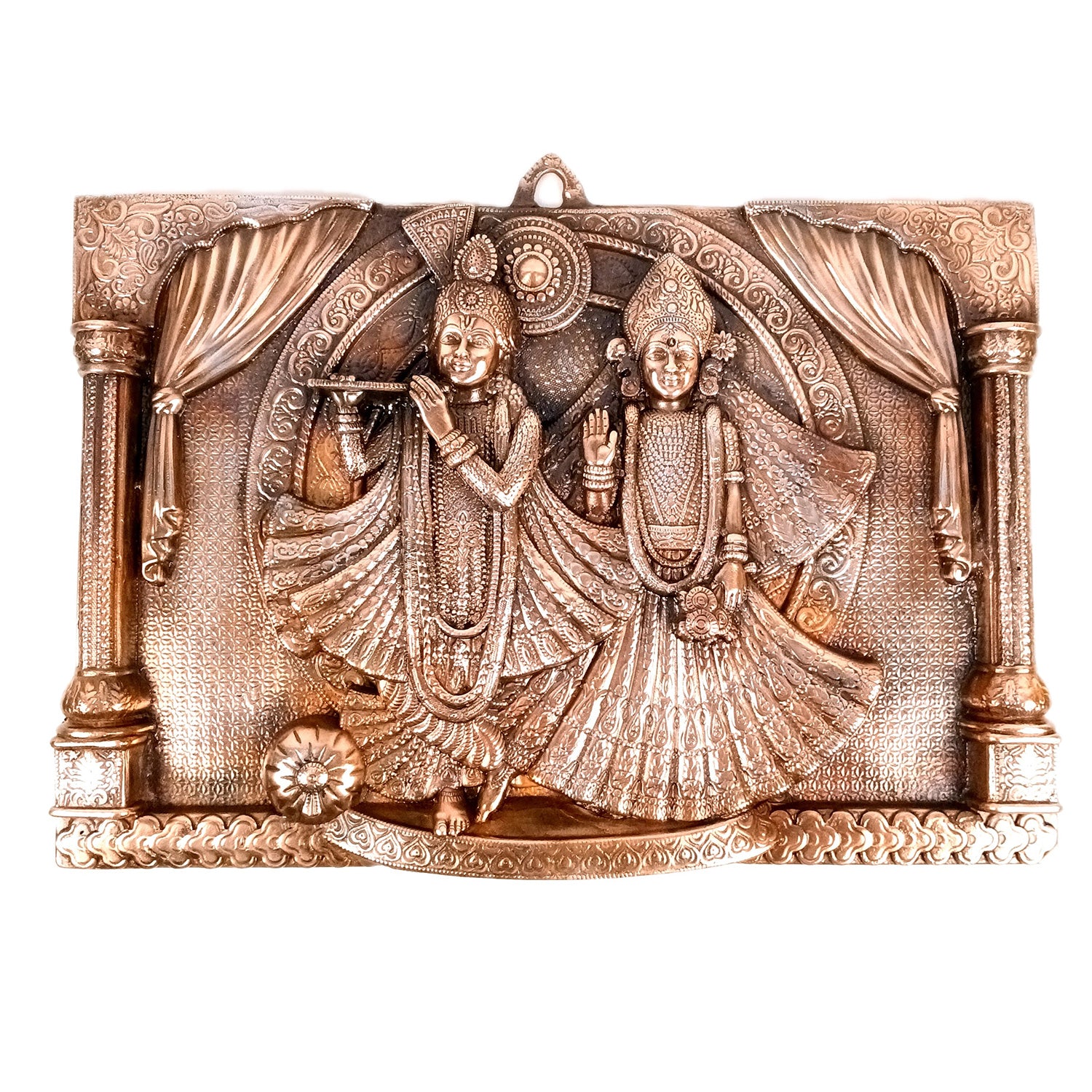 Radha Krishna Wall Hanging Idol | Shri Krishna Radha Wall Art Statue For Big Walls - for Gift, Home, Living Room, Office, Puja Room Decoration - 25 Inch